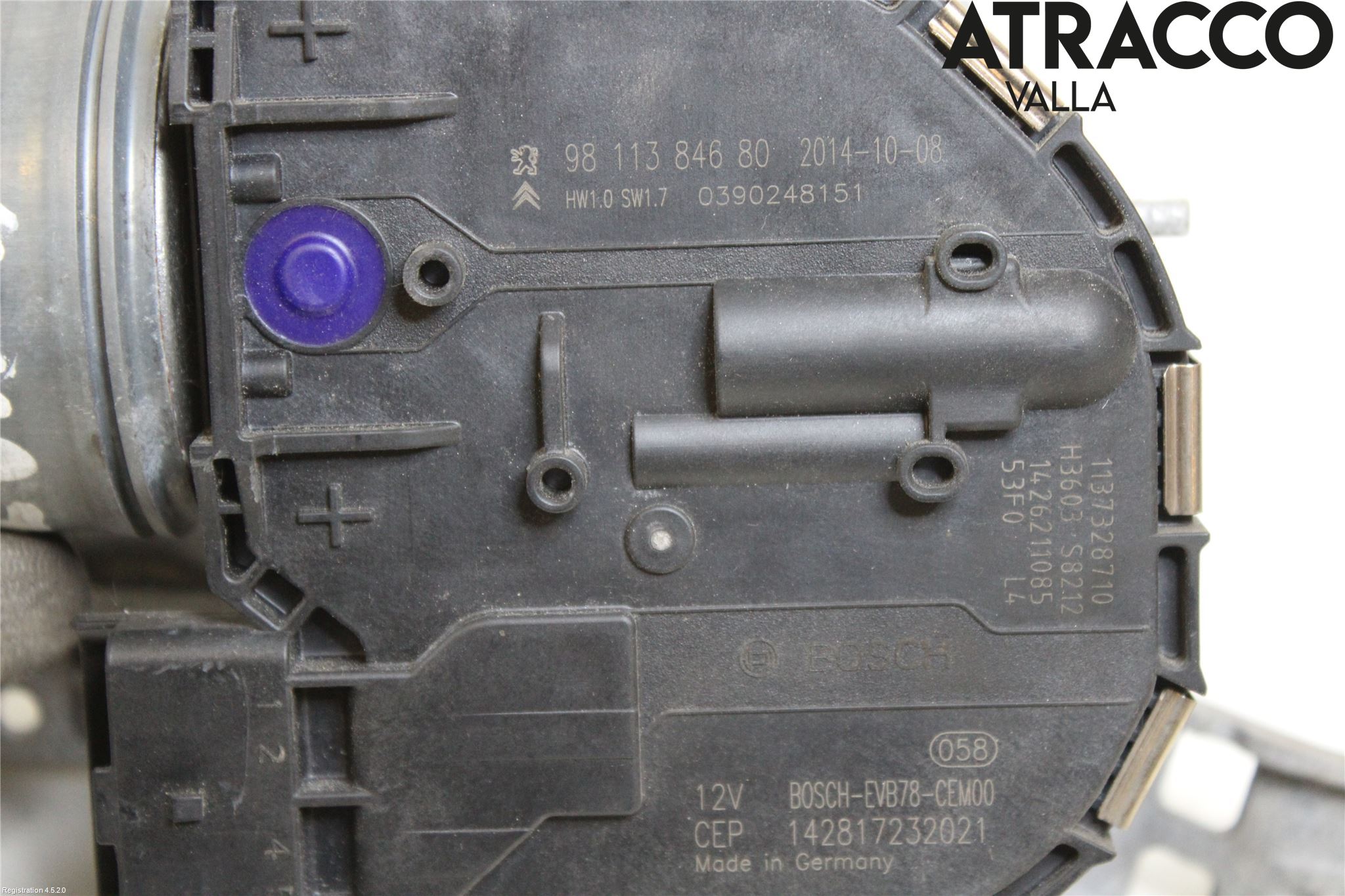 Citroen C4 GRAND PICASSO 14-18 Torkarmotor Vindruta