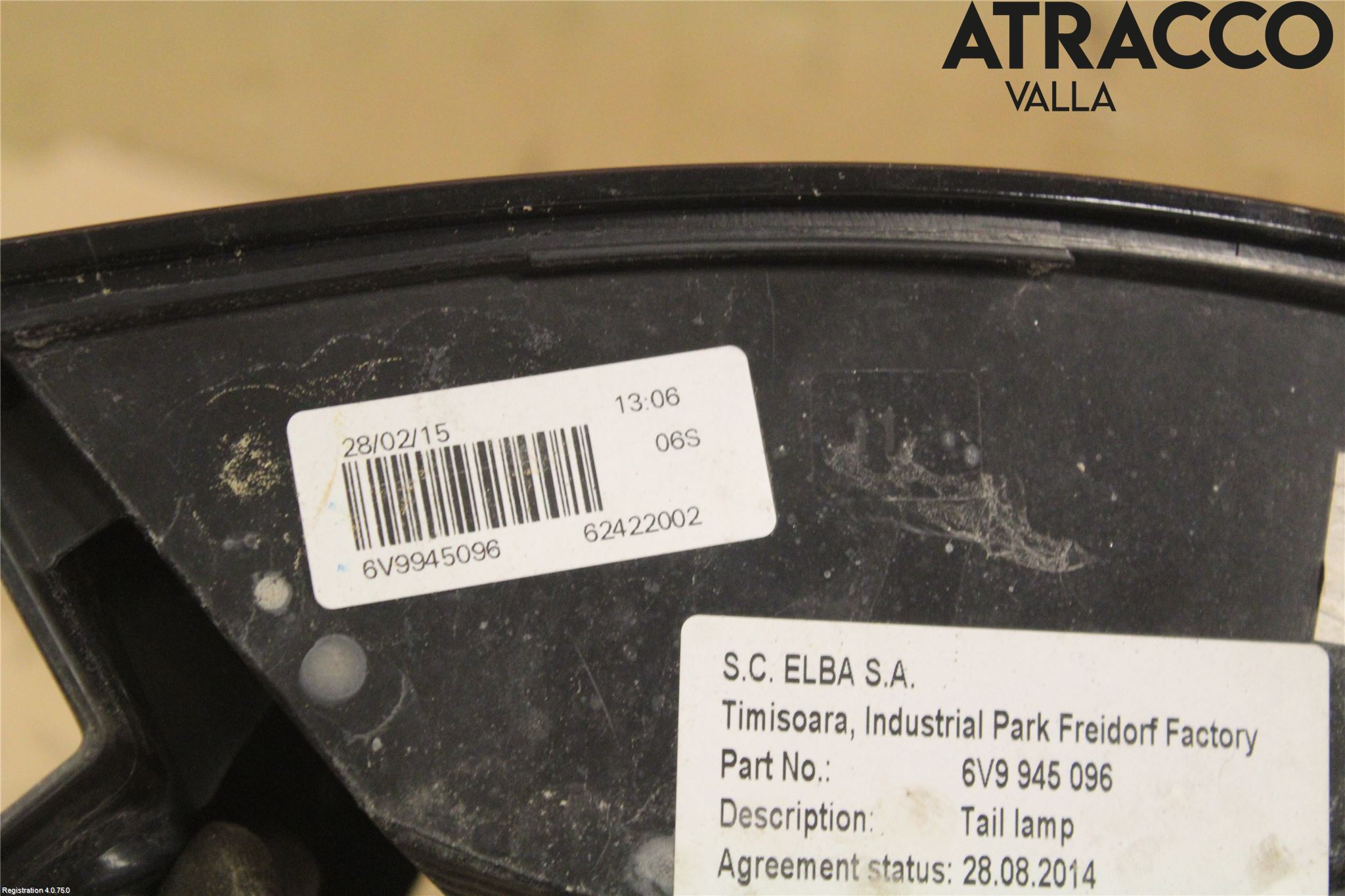 Skoda FABIA 15-21 Bakljus Höger