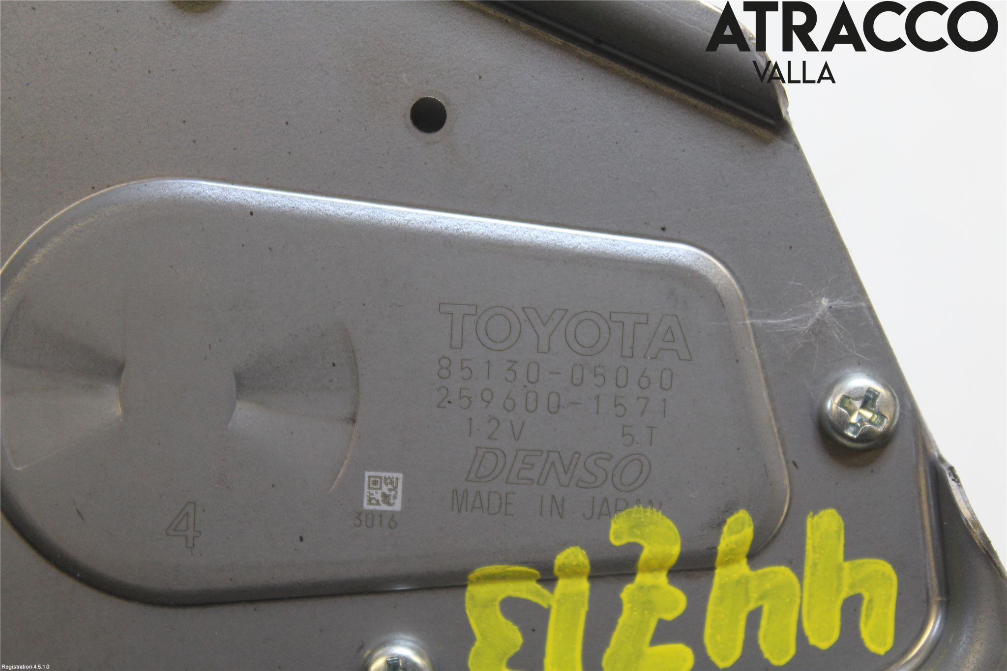 Toyota AVENSIS 16-18 Torkarmotor Baklucka