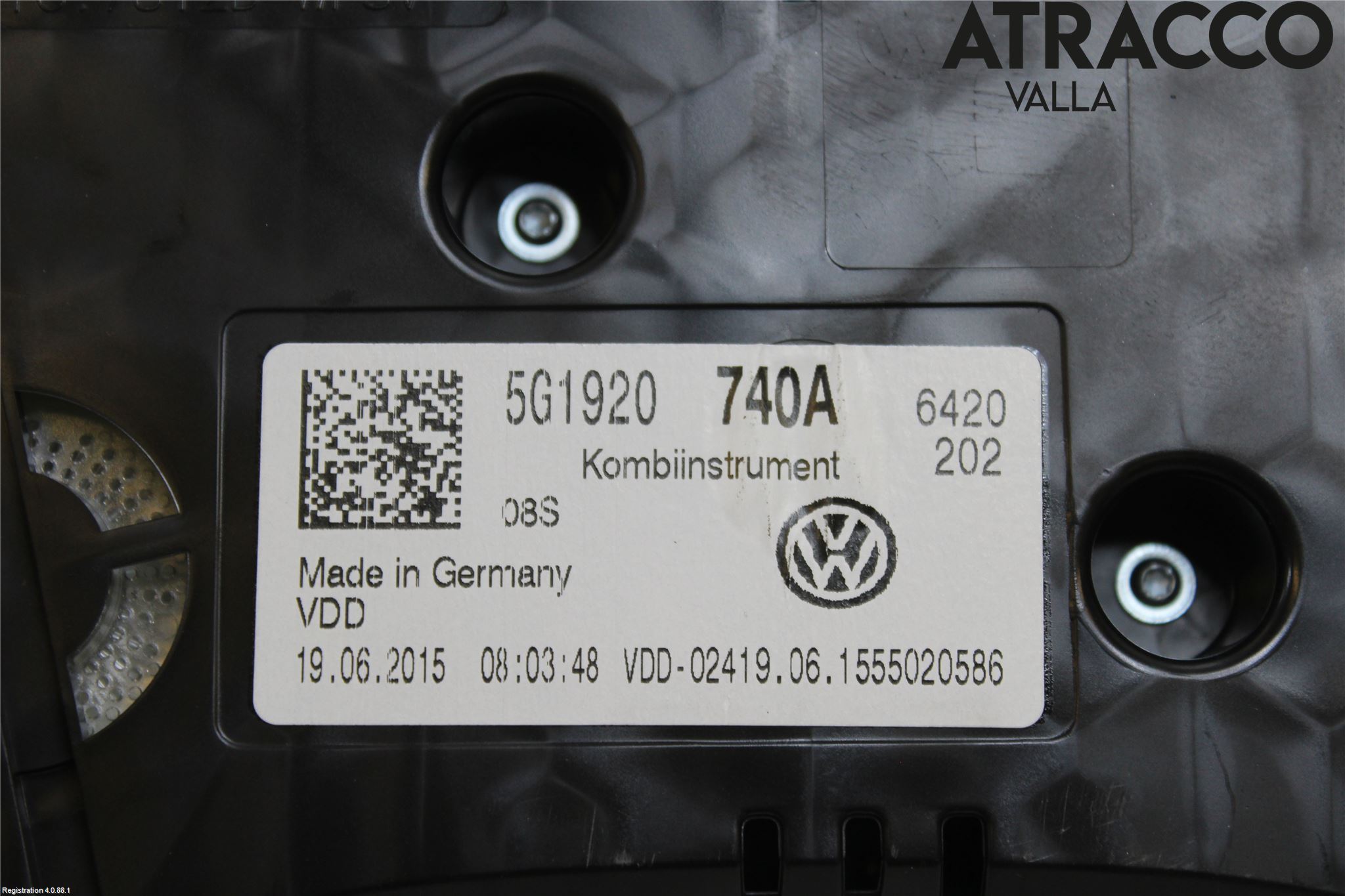 Volkswagen VW GOLF / E-GOLF VII 13-20 Instrument Komb