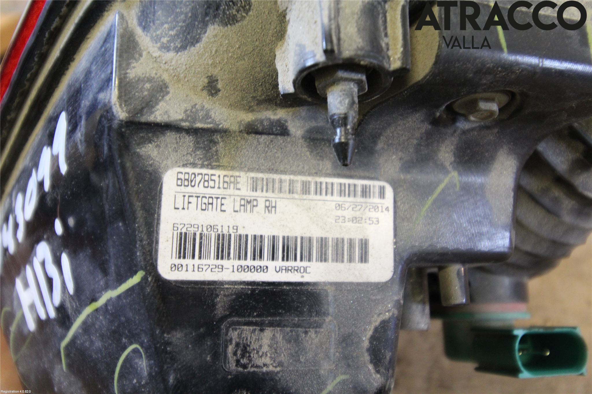 Fiat FREEMONT Bakljus Lucka Hö