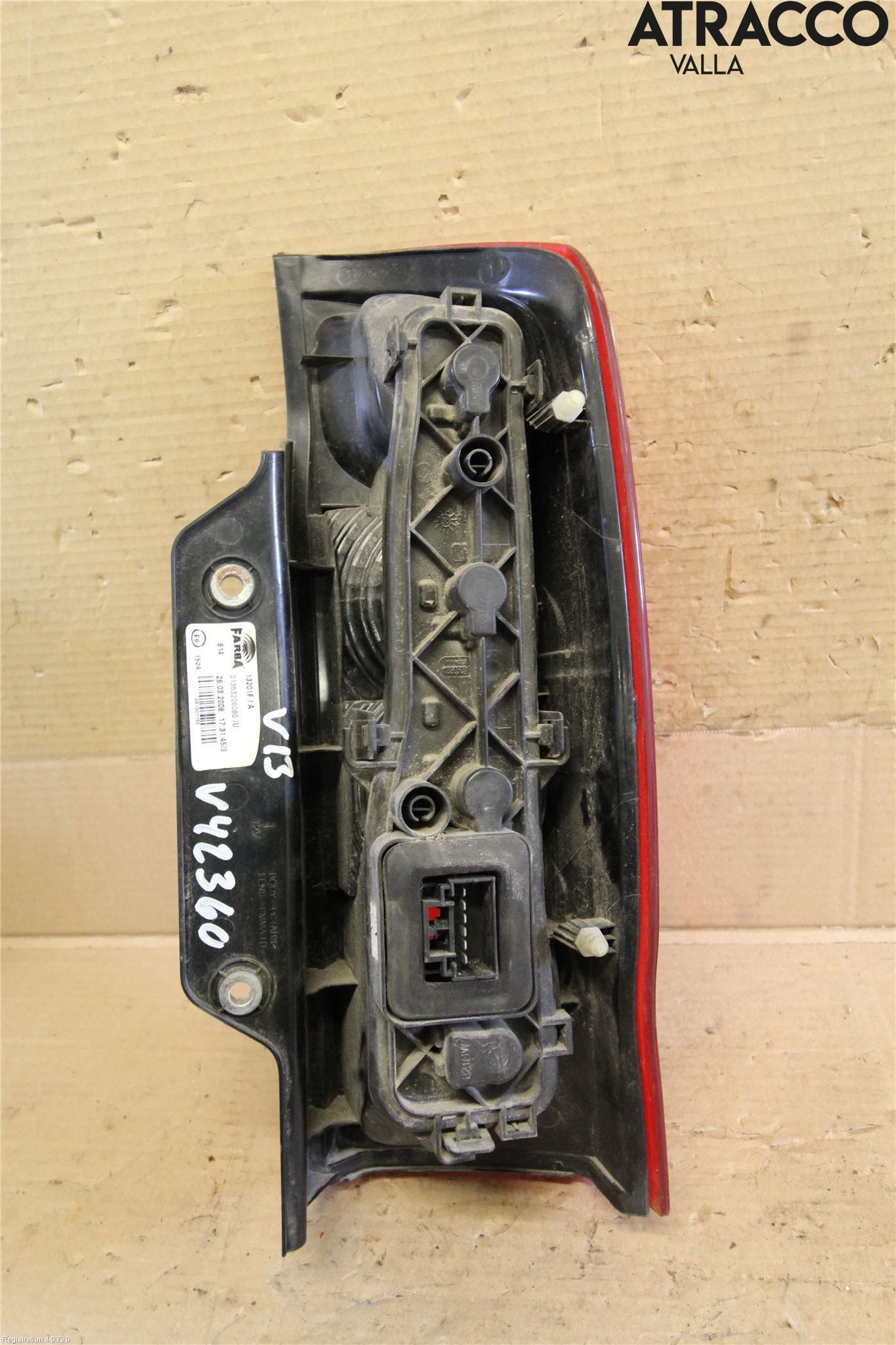 Peugeot BIPPER Bakljus Vänster