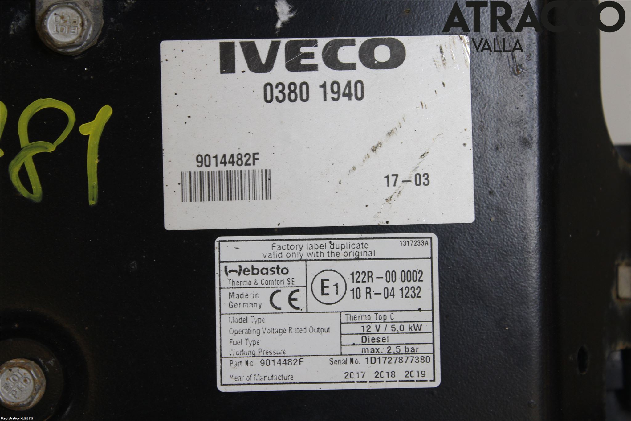 Iveco DAILY 14->> Dieselvärmare