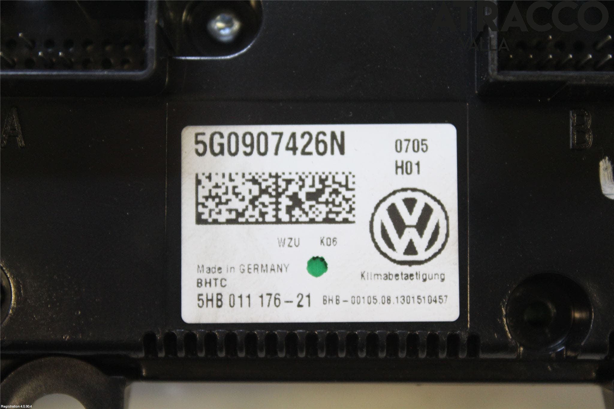 Volkswagen VW GOLF / E-GOLF VII 13-20 Ac Styrenhet Ac Manöveren