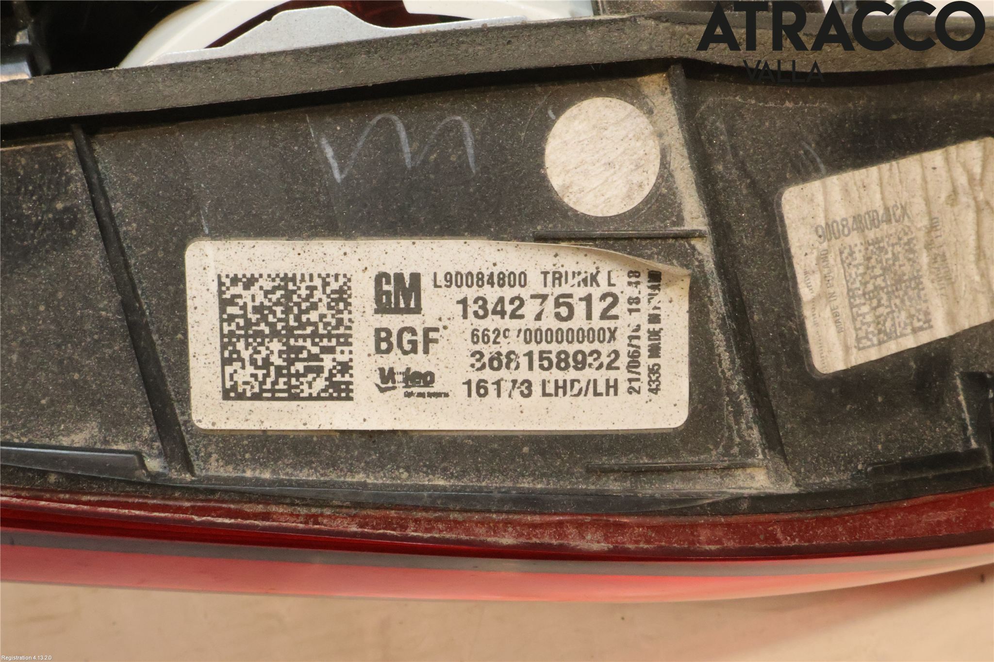 Opel ASTRA K 16-22 Bakljus Lucka Vä