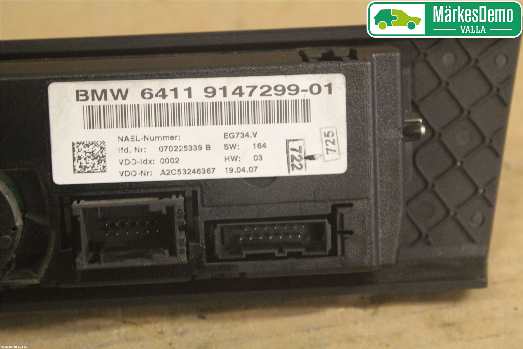 BMW 3 E90/91 SED/TOU 05-12 Värmereglage