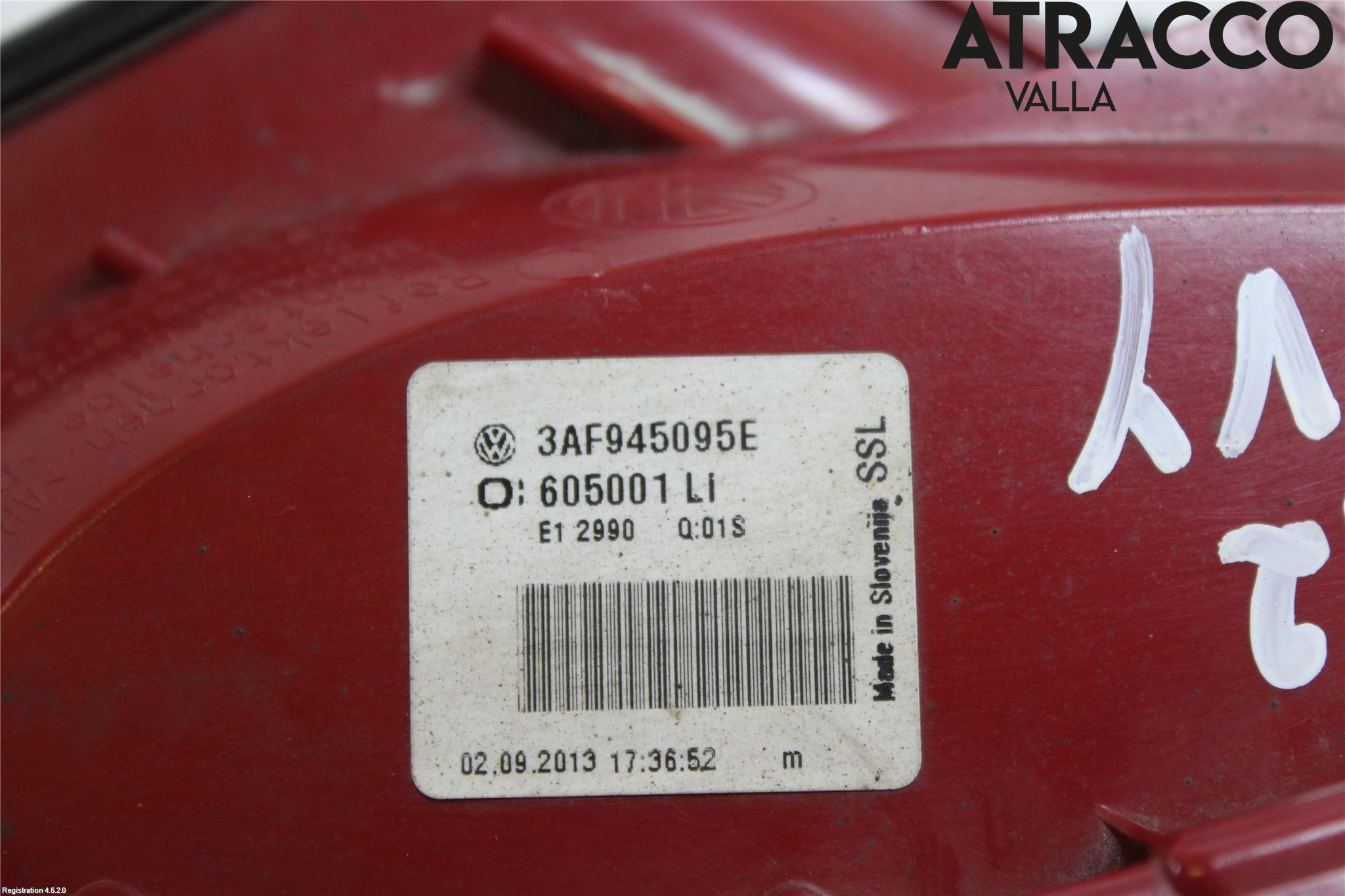 Volkswagen VW PASSAT 11-14 Bakljus Vänster