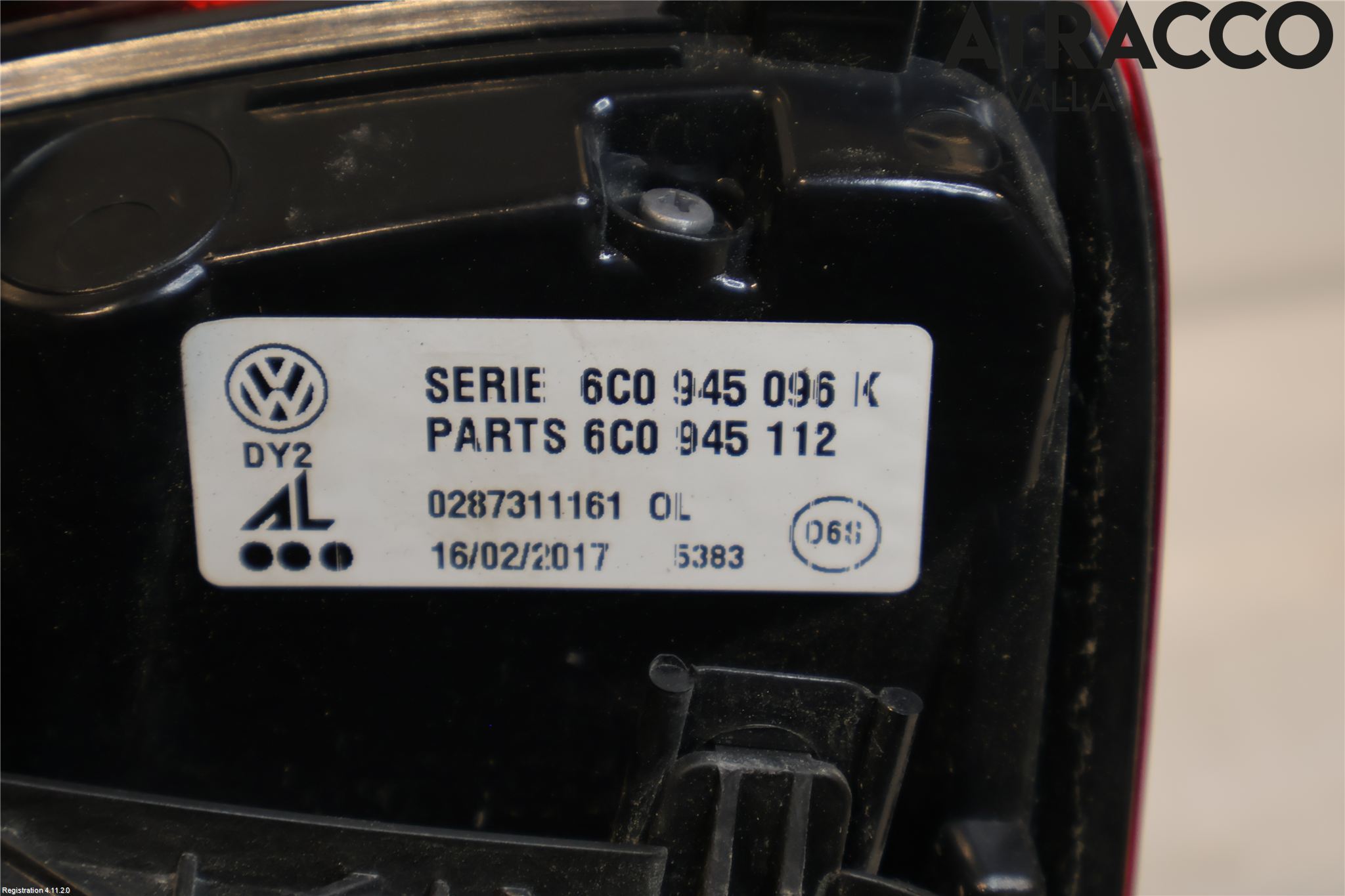 Volkswagen VW POLO 10-17 Bakljus Höger