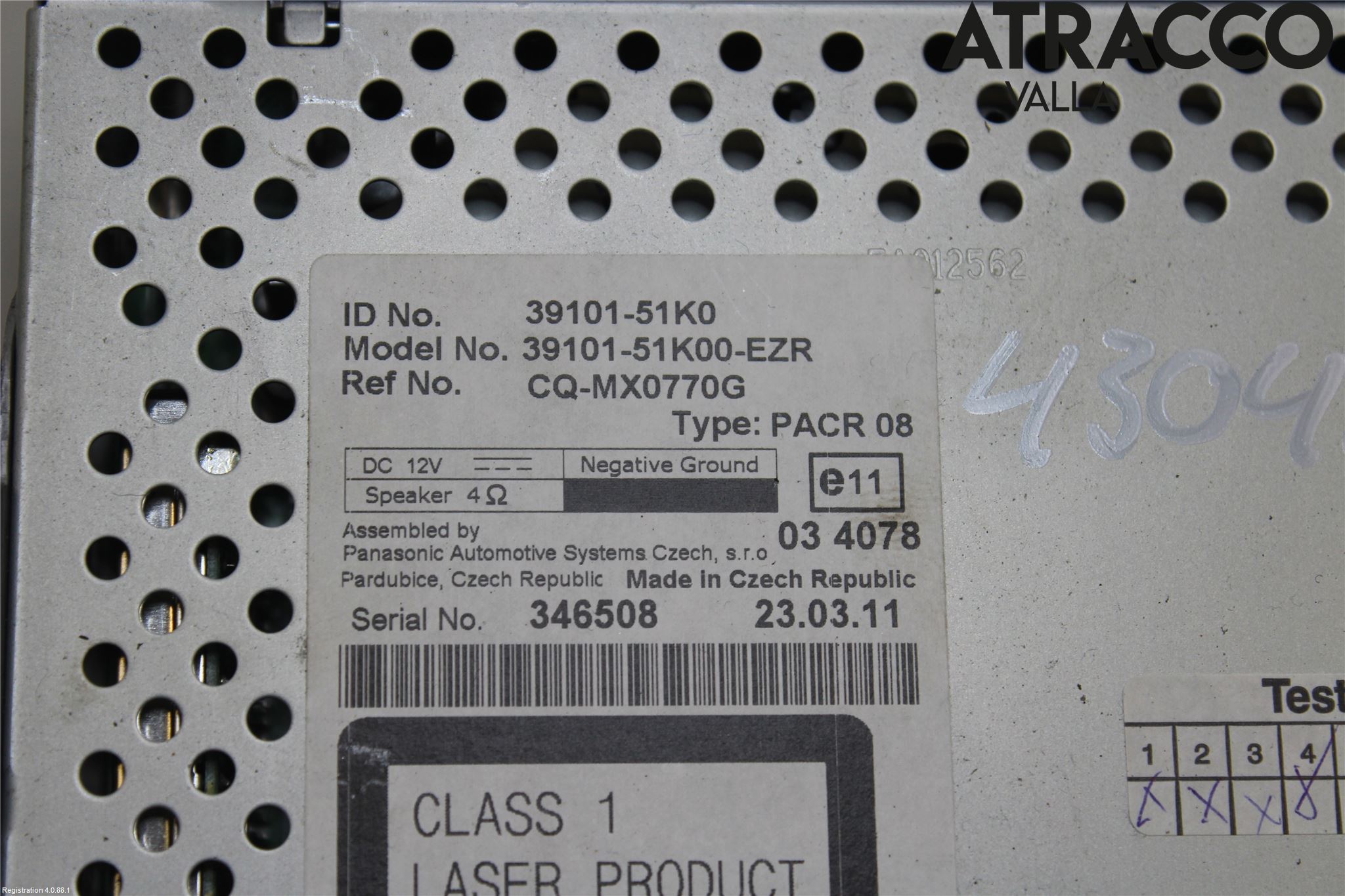 Suzuki SPLASH Cd Radio - Multimediapanel