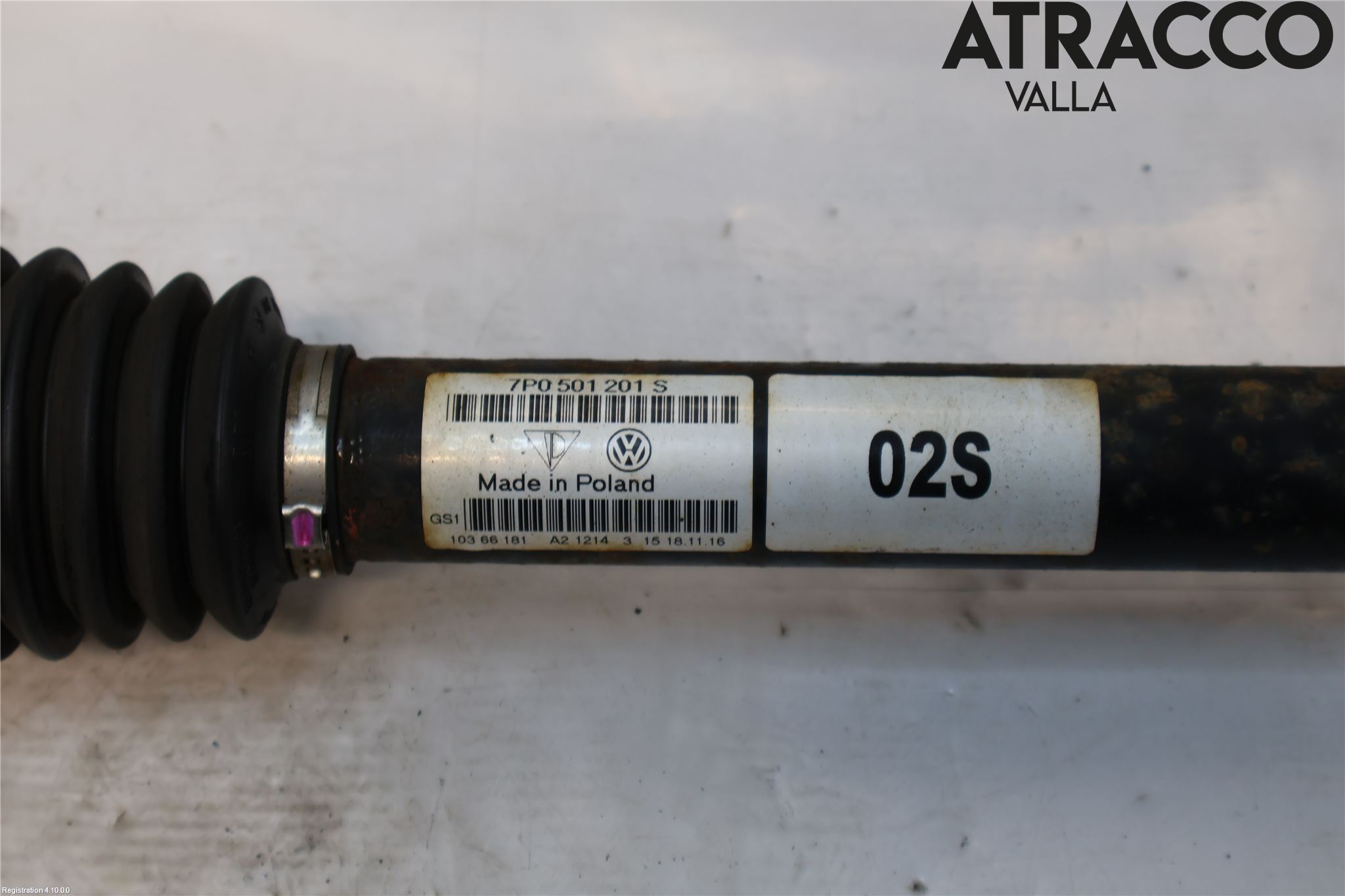 Volkswagen VW TOUAREG 7P 11-18 Drivaxel Bak Vä-Hö