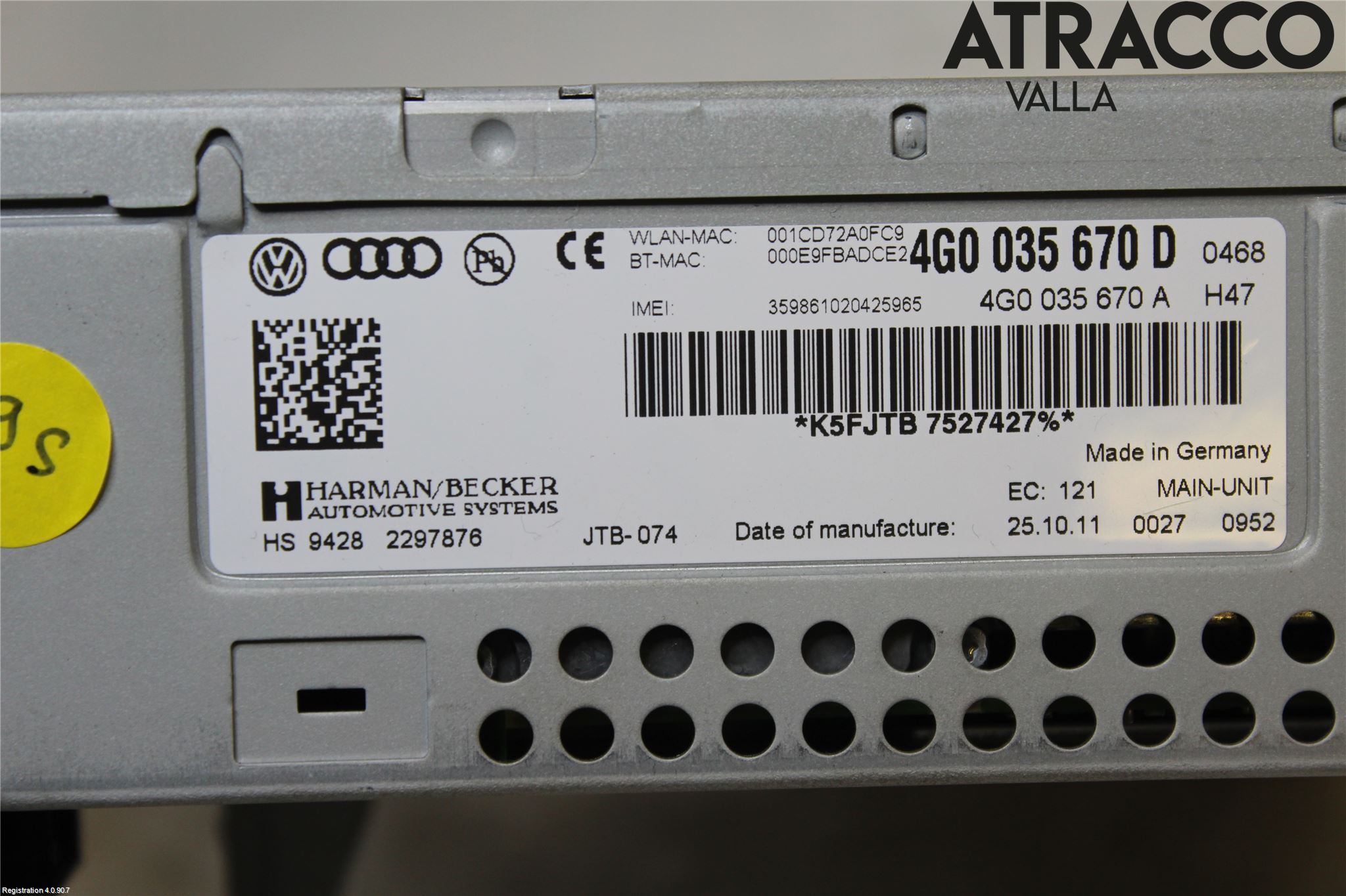 Audi A6/S6 4G 11-18 Cd Radio - Multimediapanel