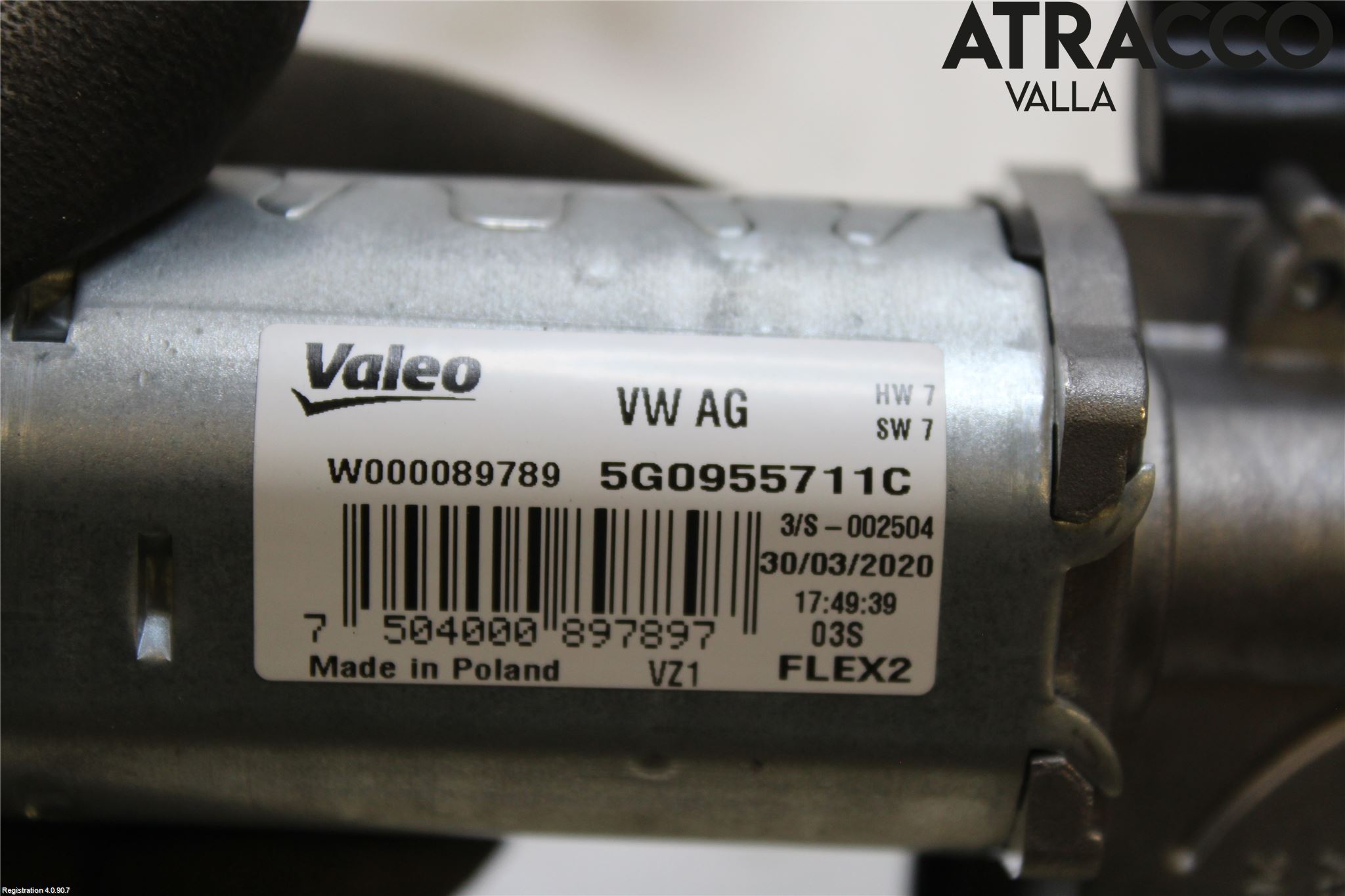 Volkswagen VW PASSAT 15-19 Torkarmotor Baklucka