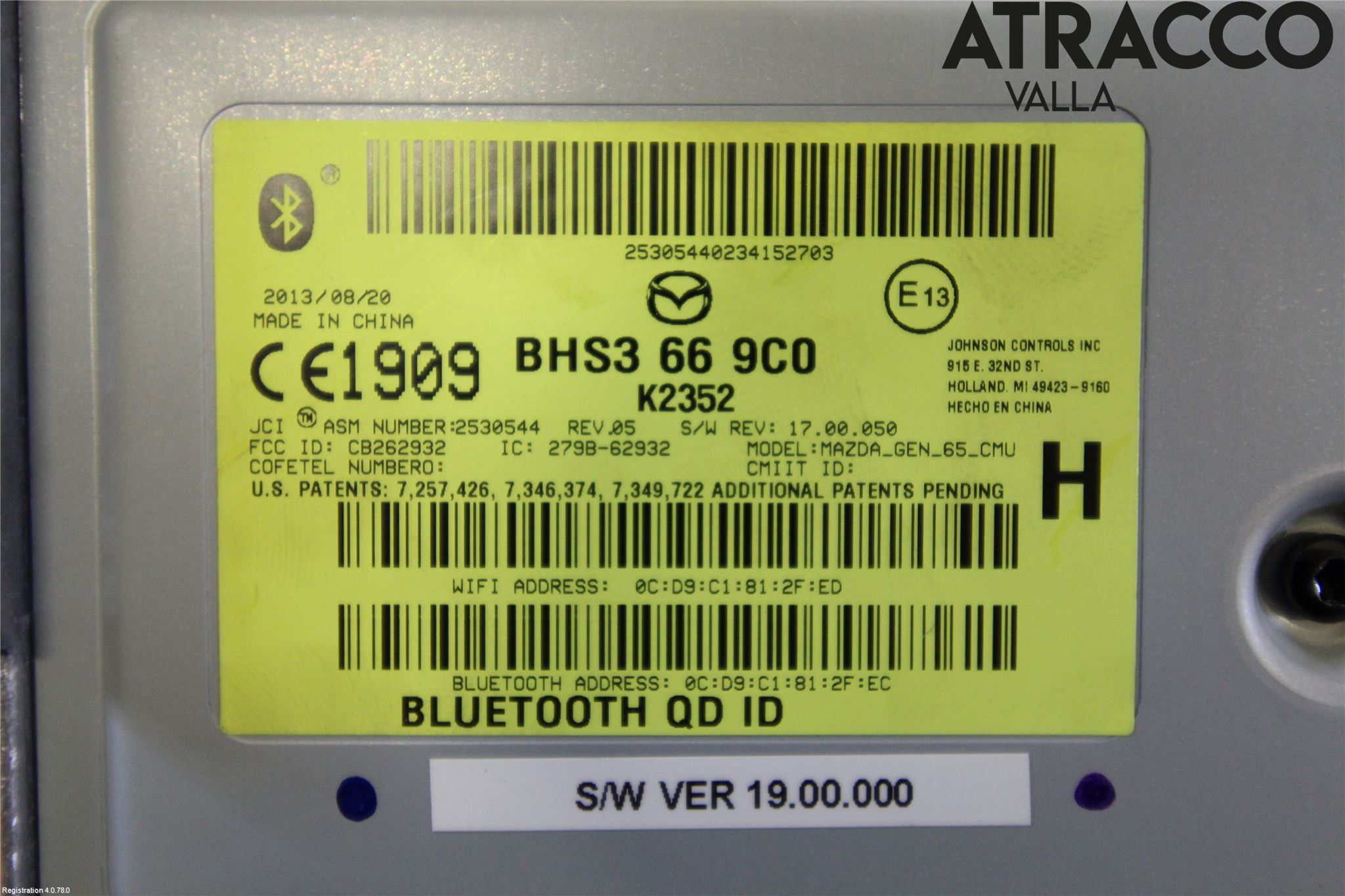 Mazda 3 III 14-19 Radio-Stereo Förstärkare