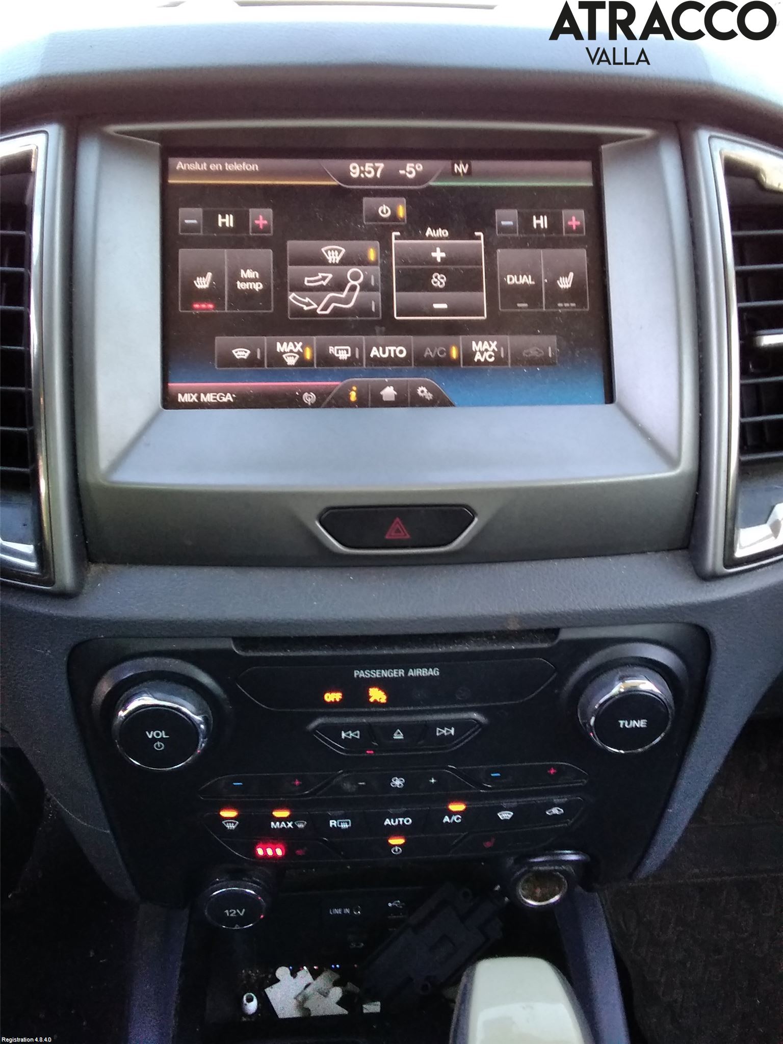 Ford RANGER EU 12-23 Multifunktionsdisplay