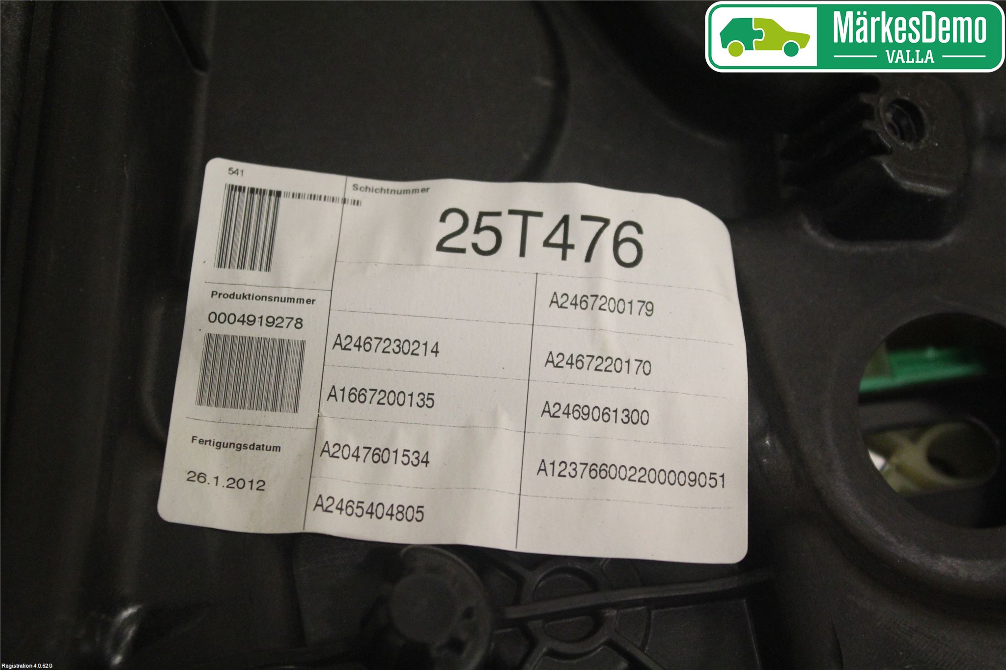 Mercedes-Benz MB B-KLASS (W246/W242) 12-19 Fönsterhiss El Kompl