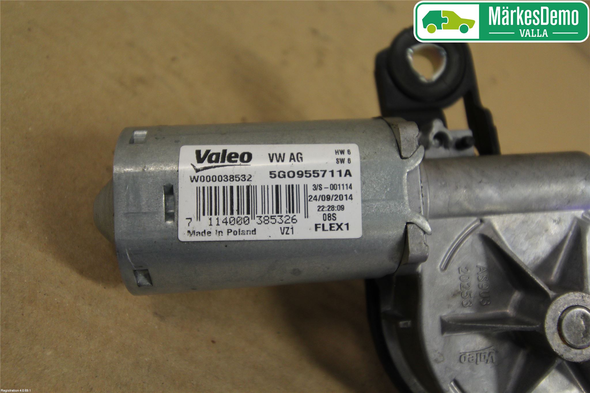 Volkswagen VW GOLF / E-GOLF VII 13-20 Torkarmotor Baklucka