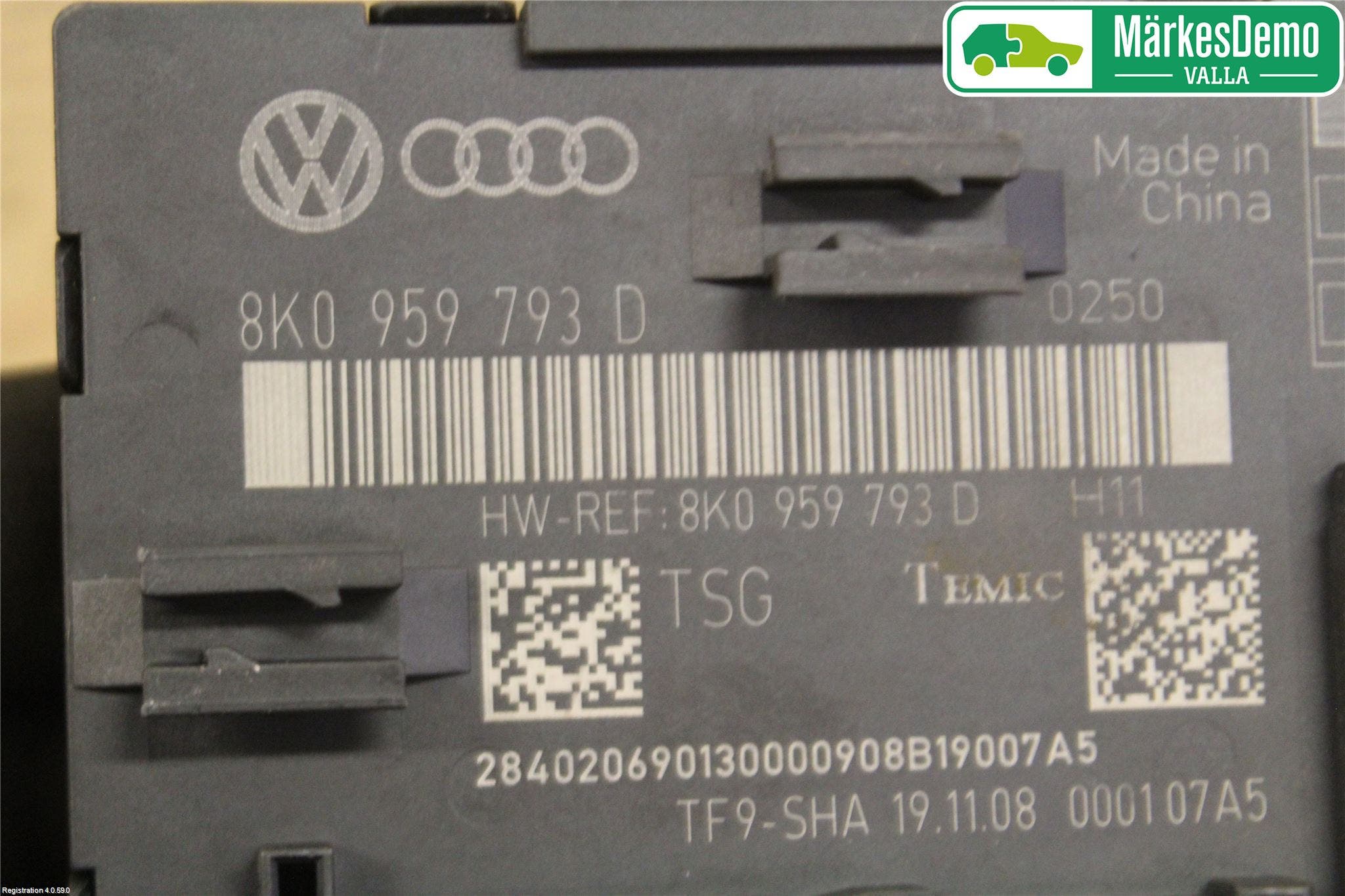 Audi A4/S4 08-11 Styrenhet Dörr