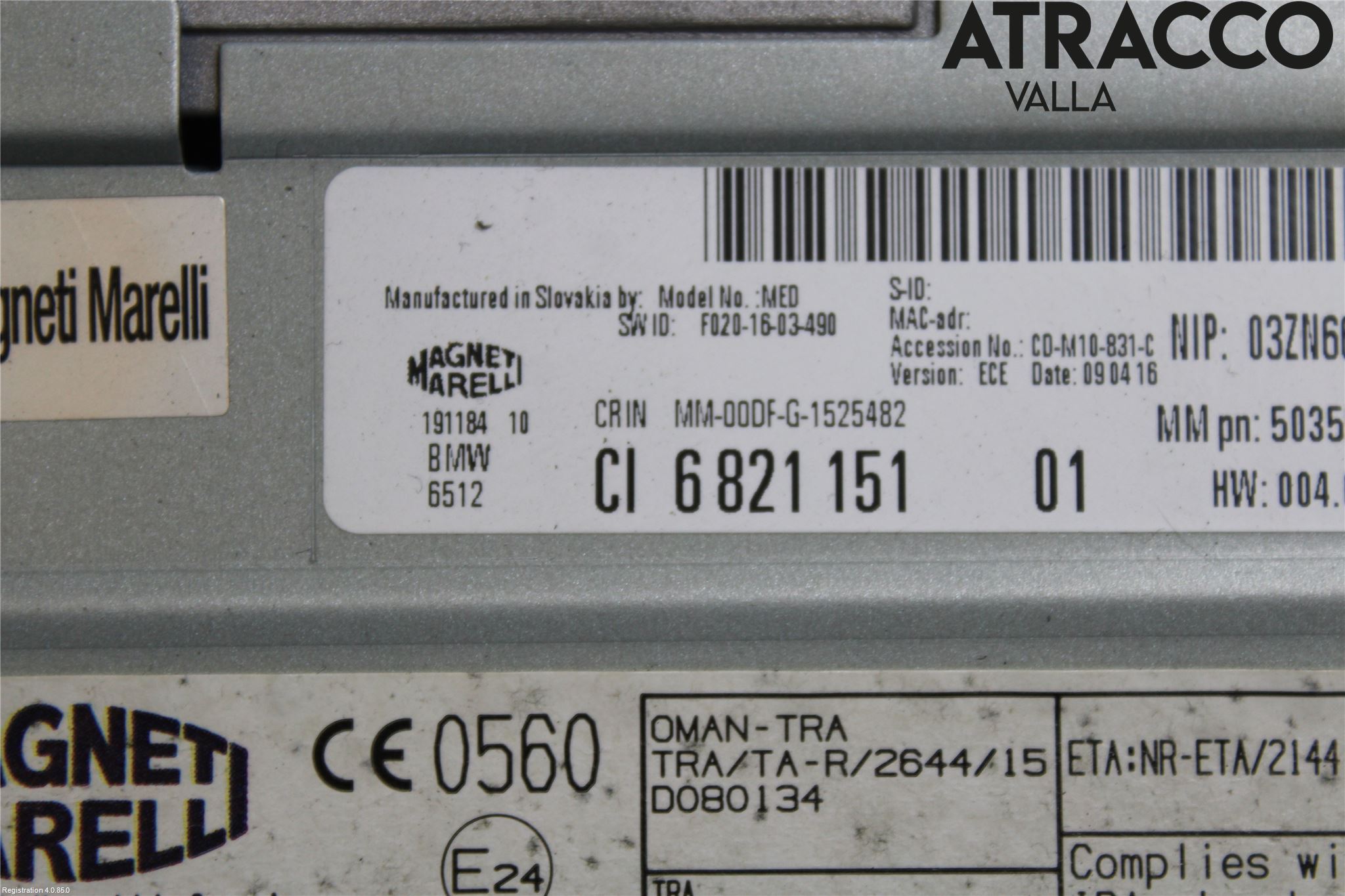 BMW 1 F20/F21 11-19 Cd Radio - Multimediapanel