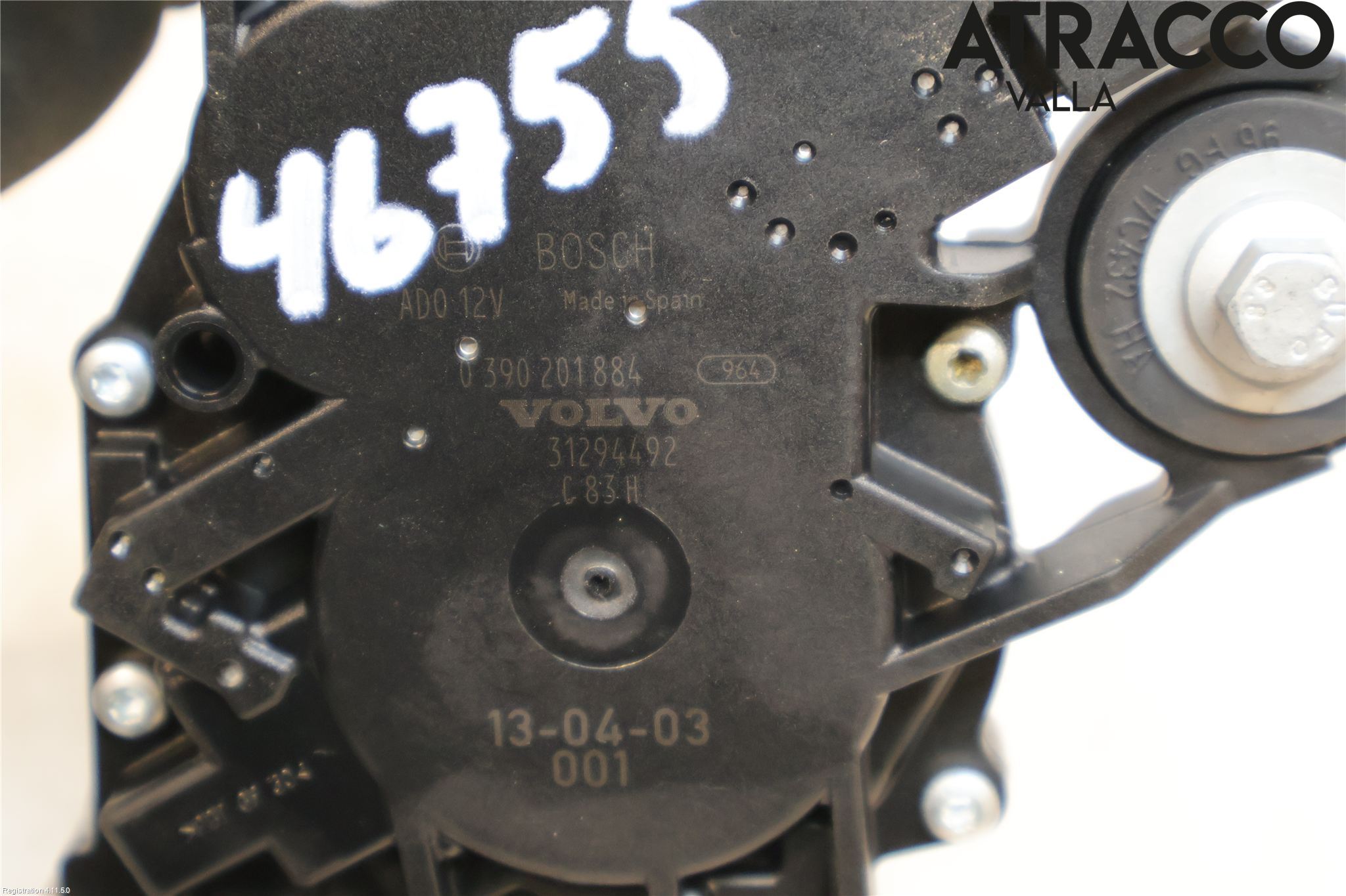 Volvo V40 12-19 Torkarmotor Baklucka