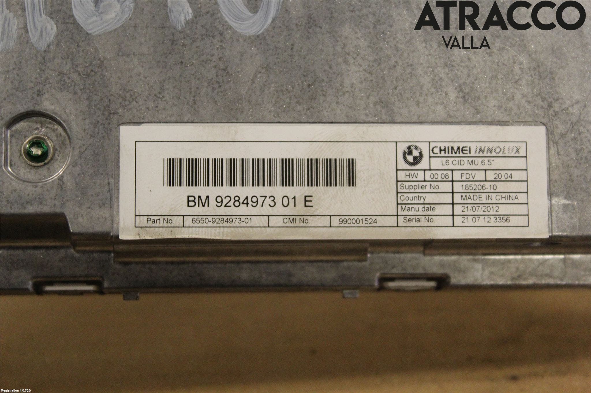 BMW 5 F10/F11/F18 09-17 Bildskärm