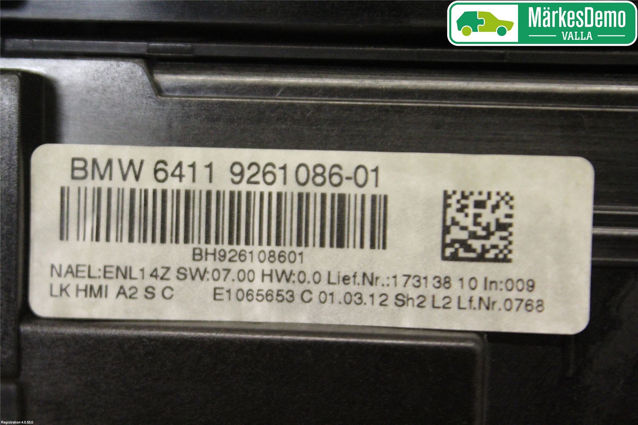 BMW 3 F30/F31/F80 12-19 Ac Styrenhet Ac Manöveren