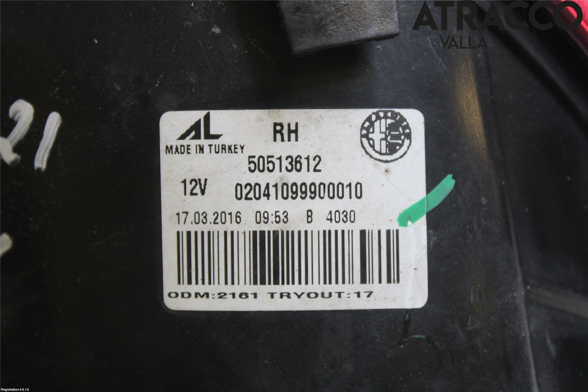 Alfa GIULIETTA Bakljus Höger