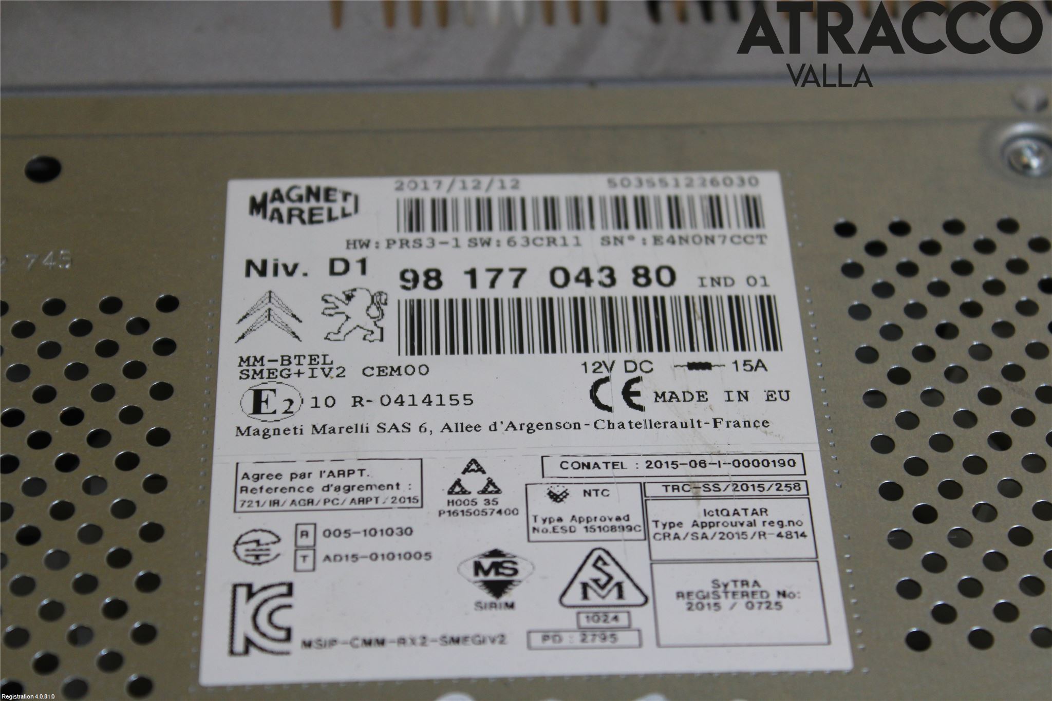 Peugeot PARTNER 16-18 Cd Radio - Multimediapanel