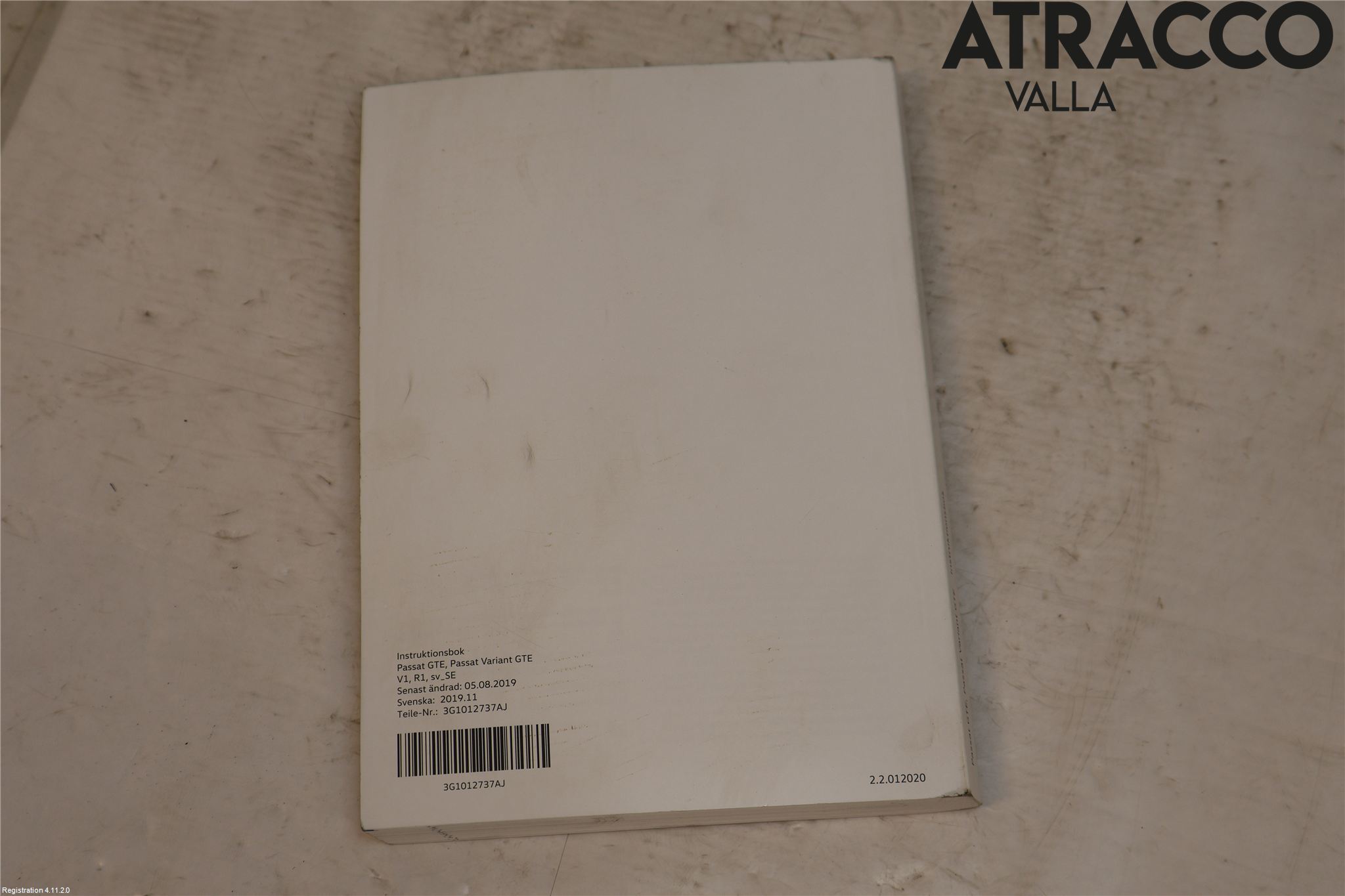 Volkswagen VW PASSAT 15-19 Instruktionsbok