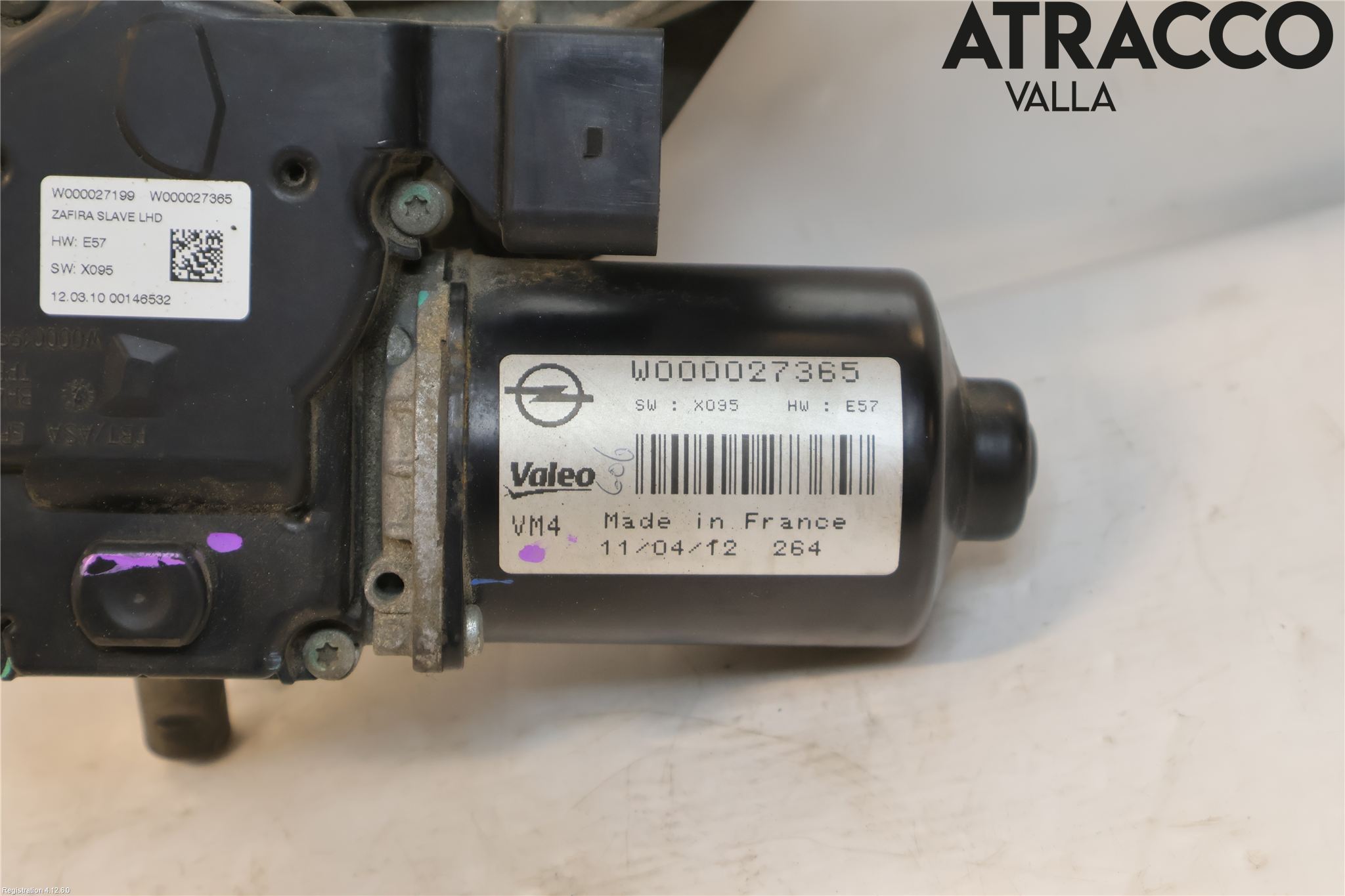 Opel ZAFIRA C 12-19 Torkarmotor Vindruta