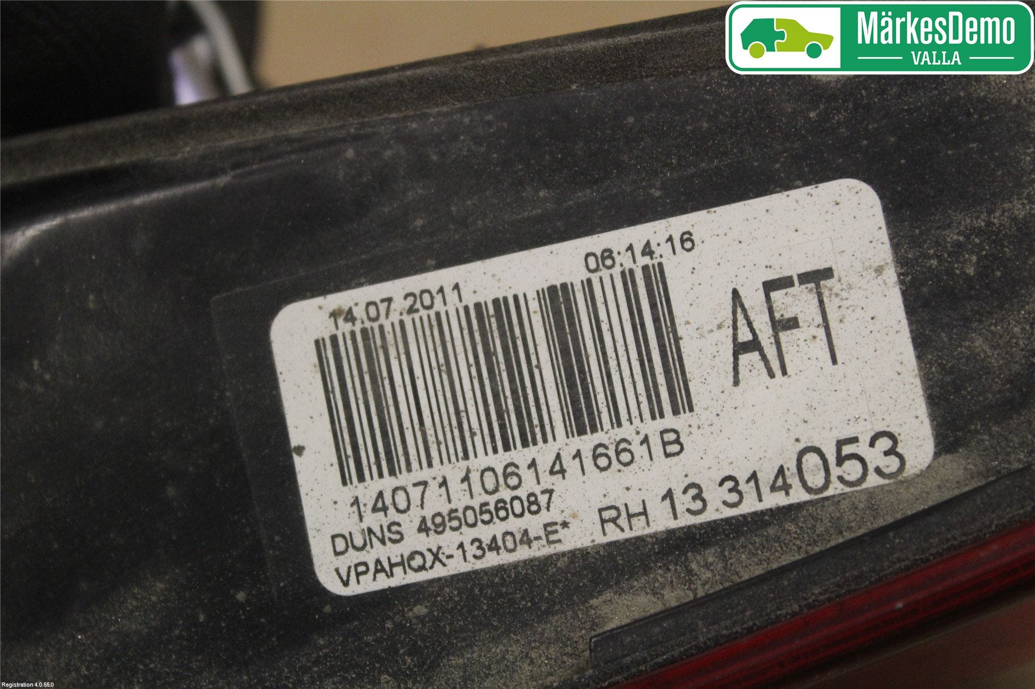 Opel ASTRA J 10-15 Bakljus Lucka Hö