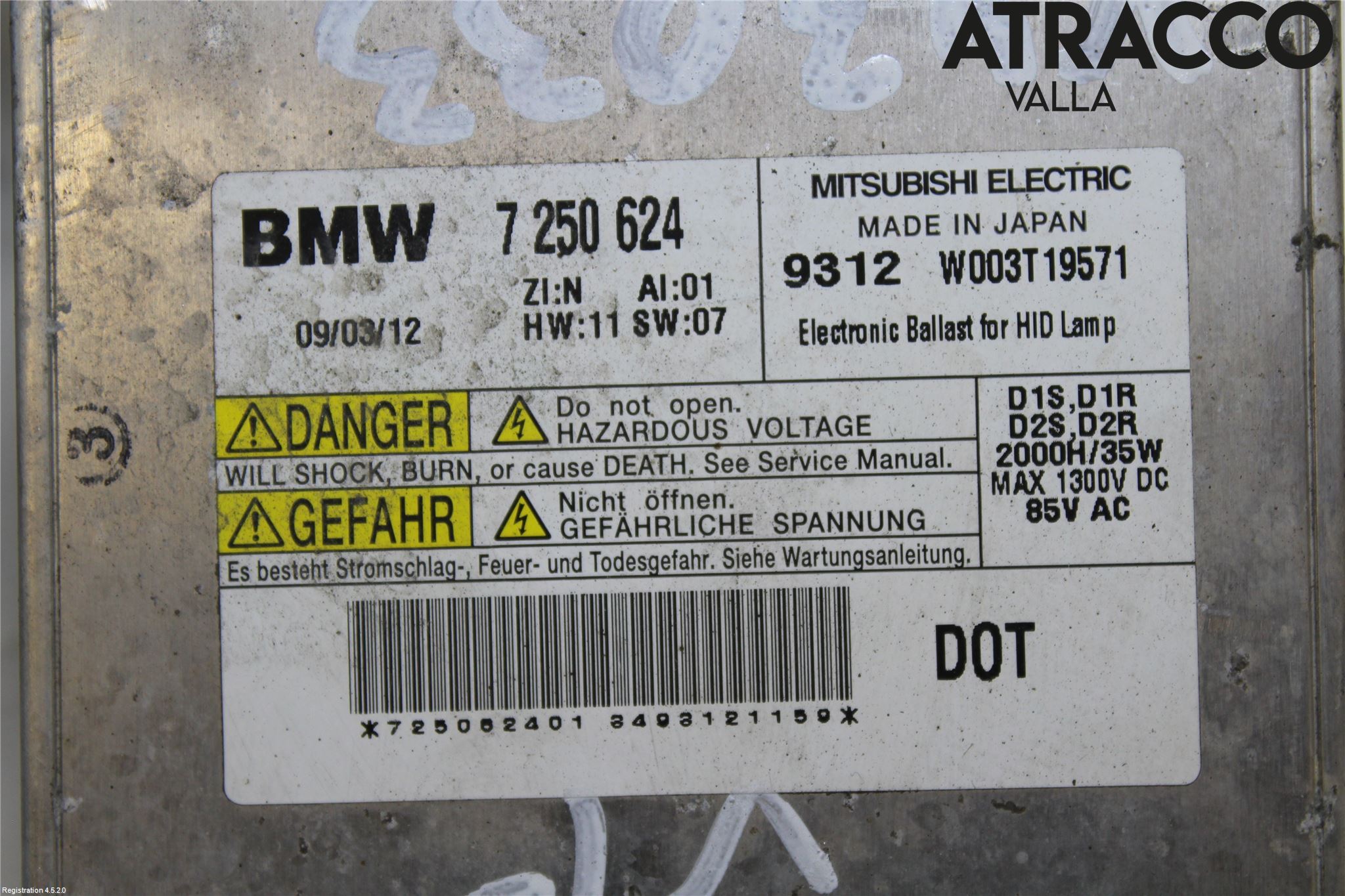 BMW 3 E90/91 SED/TOU 05-12 Styrenhet Strålkastare
