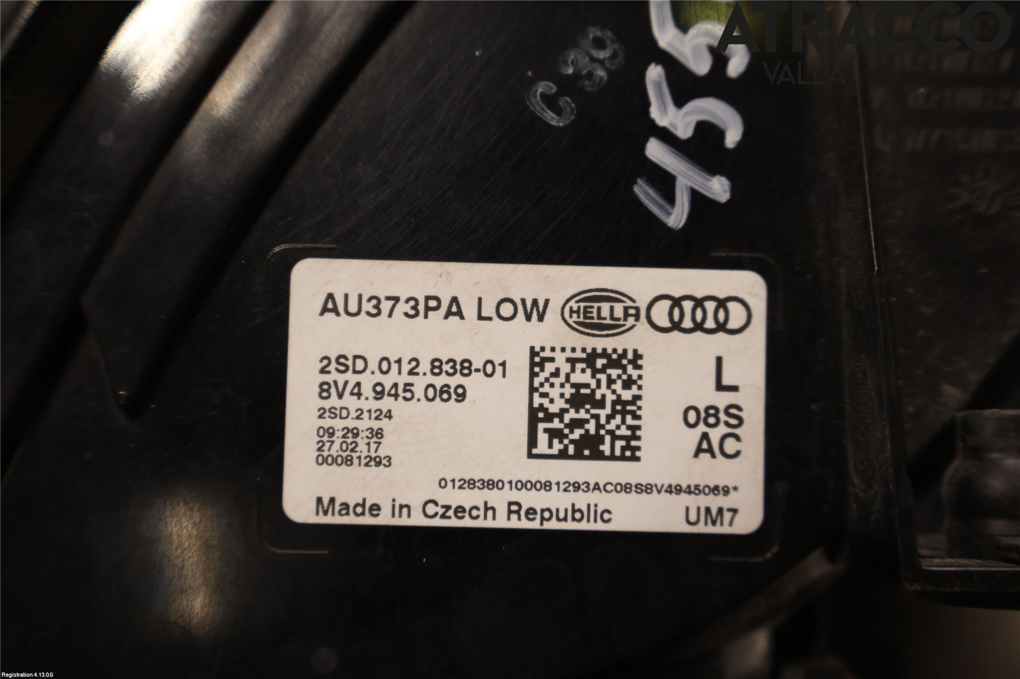 Audi A3/S3 8V 13-20 Bakljus Vänster