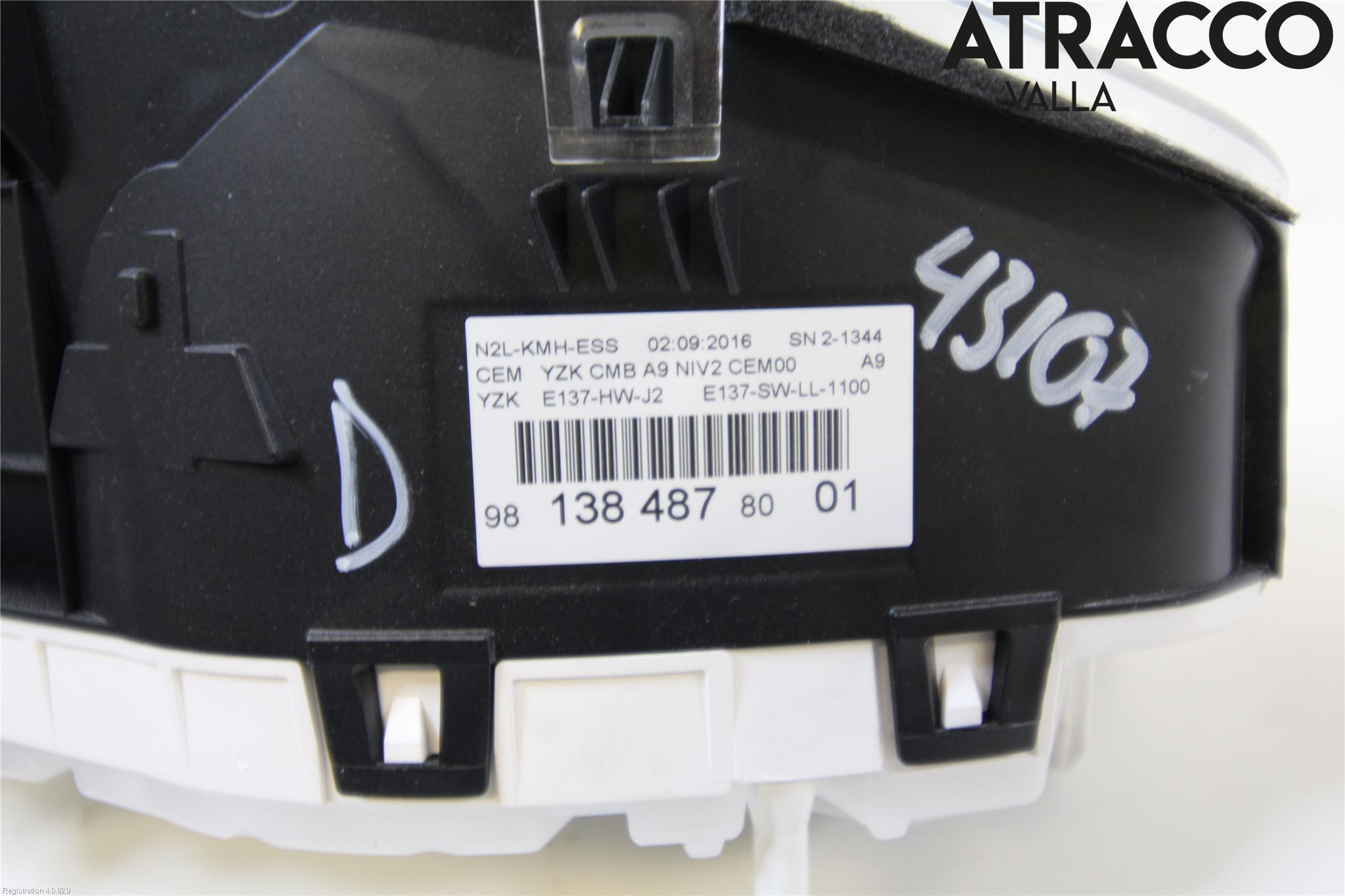 Peugeot PEUGOT 208 16-19 Instrument Komb
