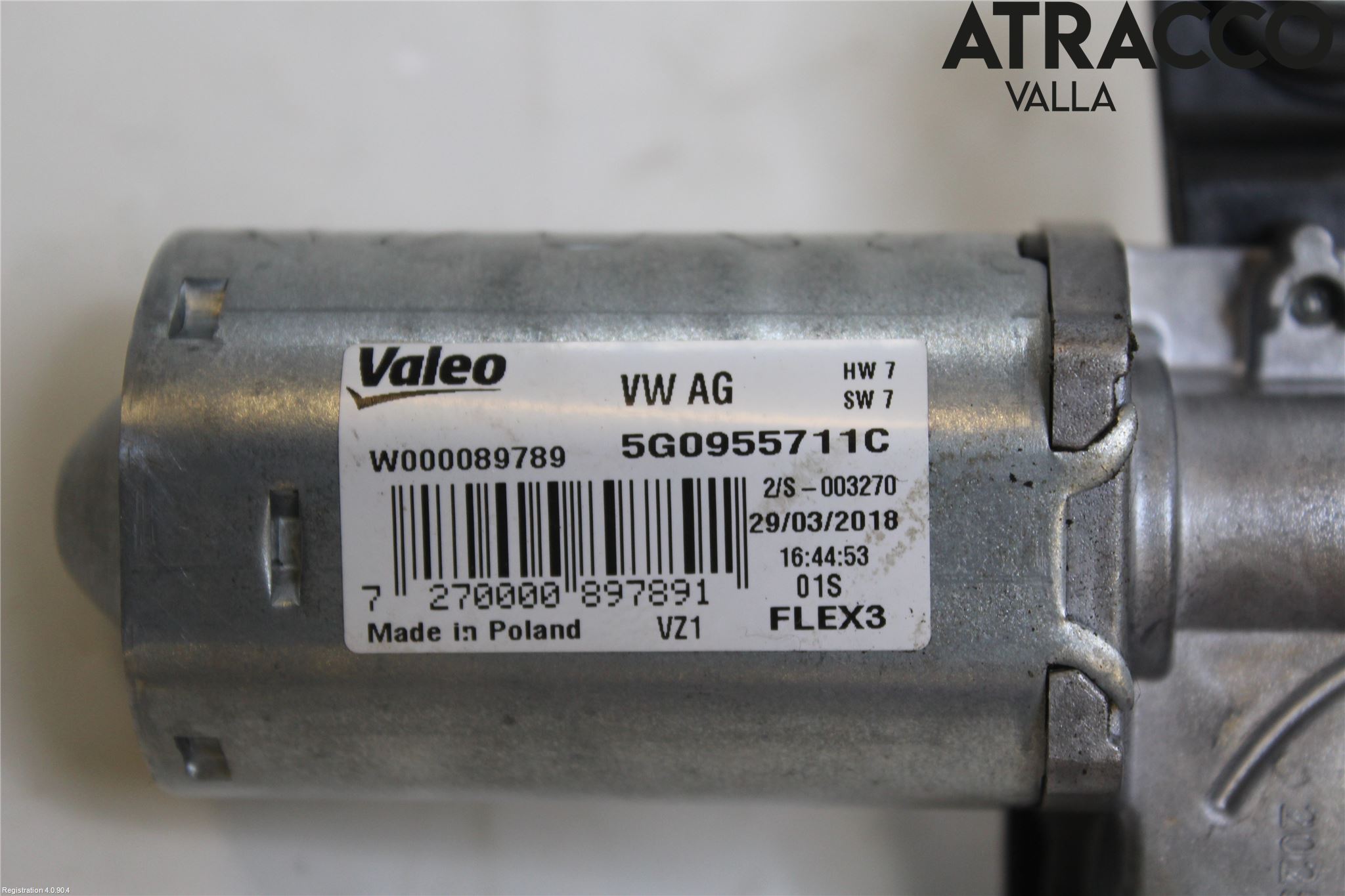 Volkswagen VW GOLF / E-GOLF VII 13-20 Torkarmotor Baklucka