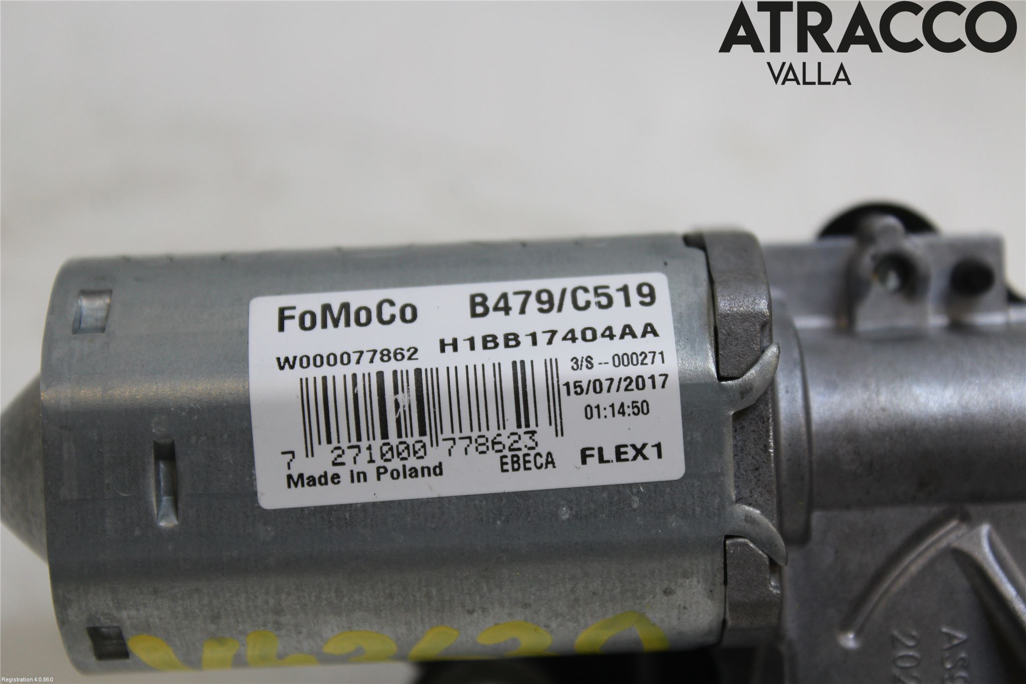 Ford FIESTA (VII) 18-23 Torkarmotor Baklucka