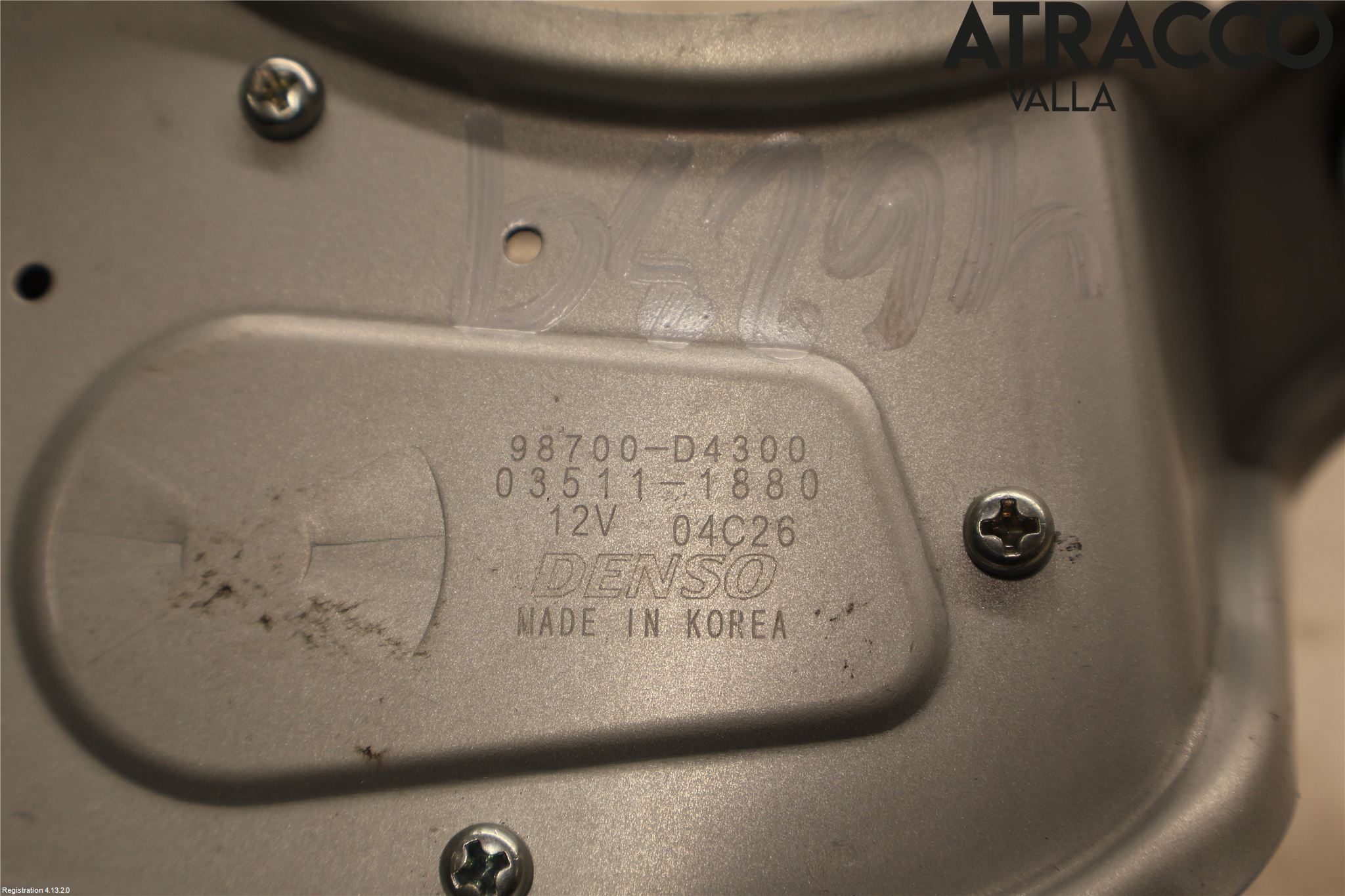 Kia OPTIMA 16-20 Torkarmotor Baklucka