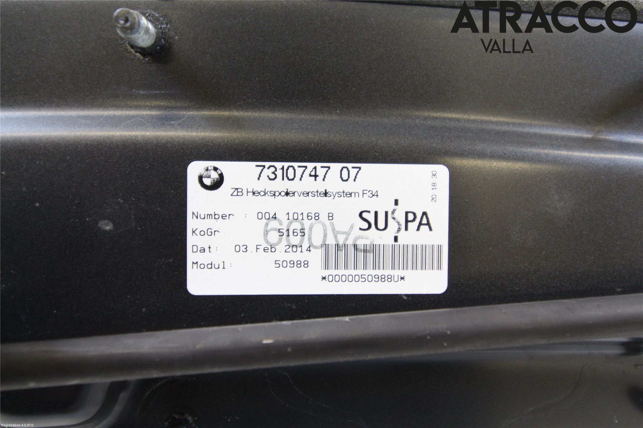 BMW 3 GT F34 13-19 Spoiler Baklucka