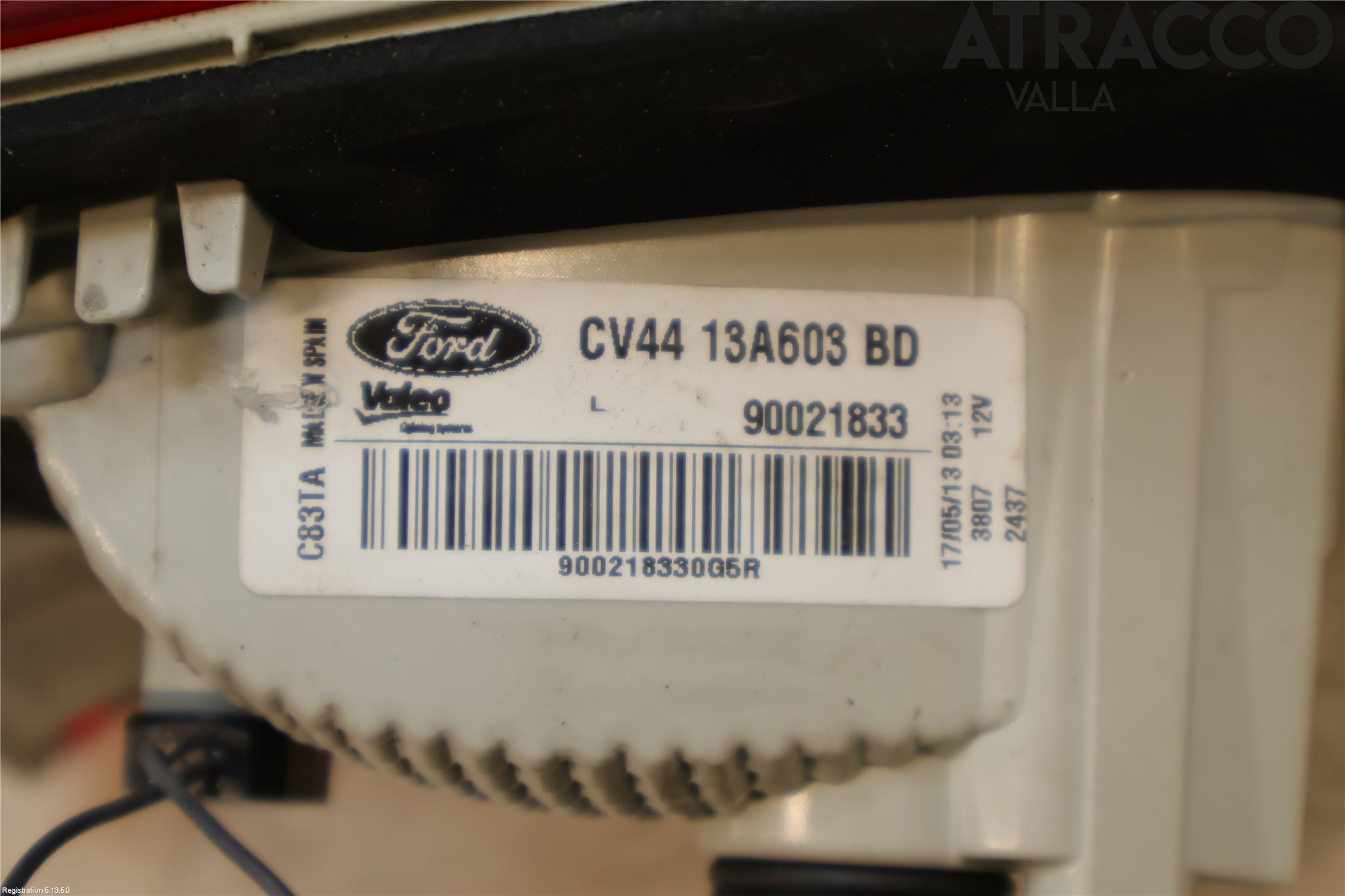 Ford KUGA 13-16 Bakljus Lucka Vä