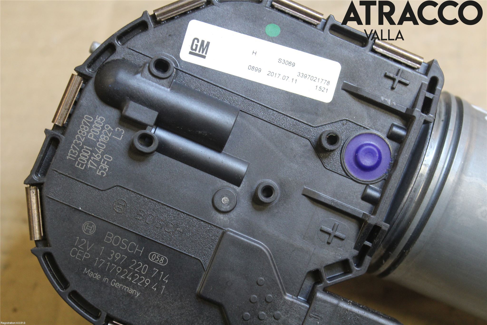 Opel ASTRA K 16-22 Torkarmotor Vindruta