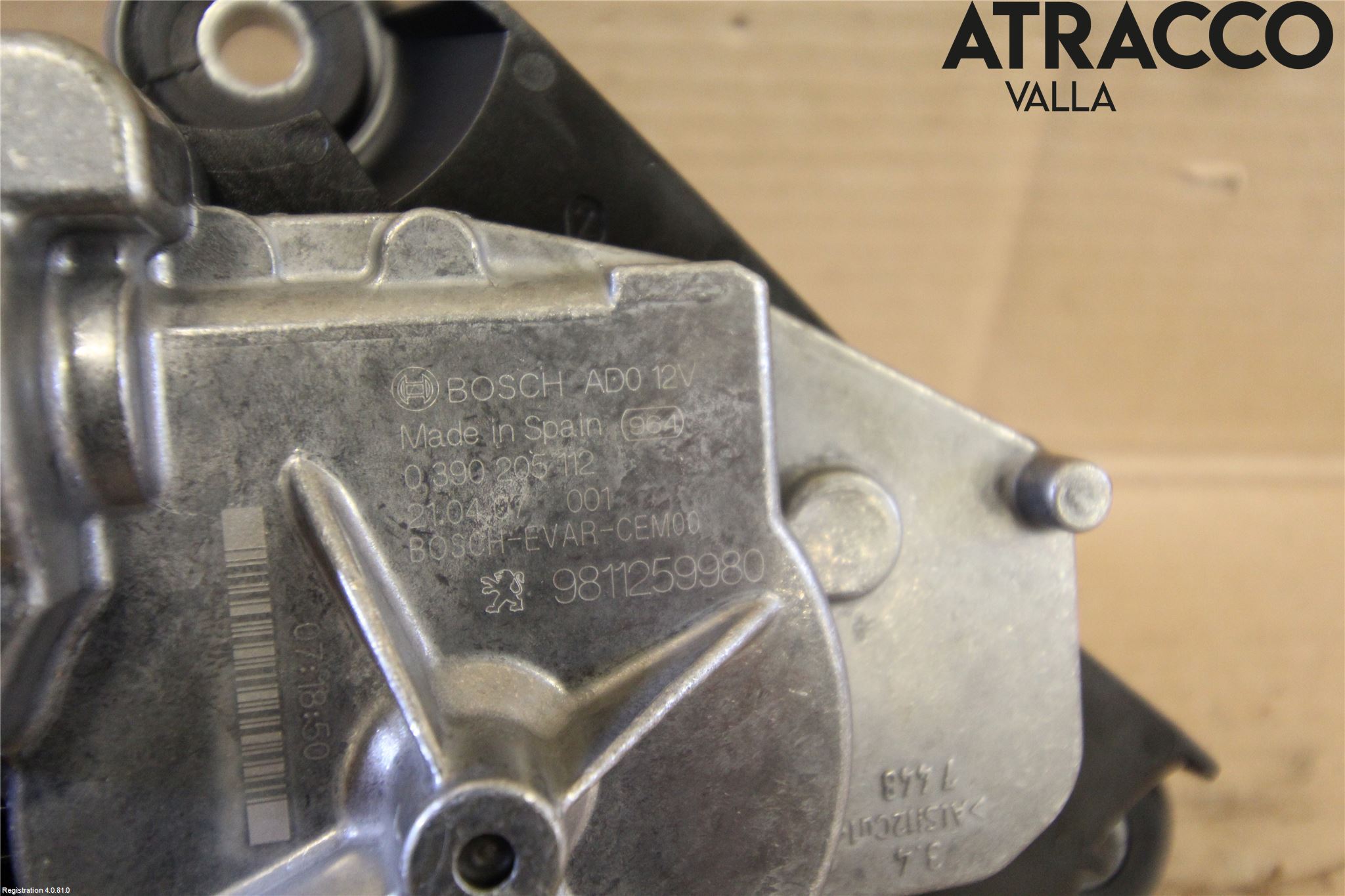 Citroen COTROEN C3 17-24 Torkarmotor Baklucka