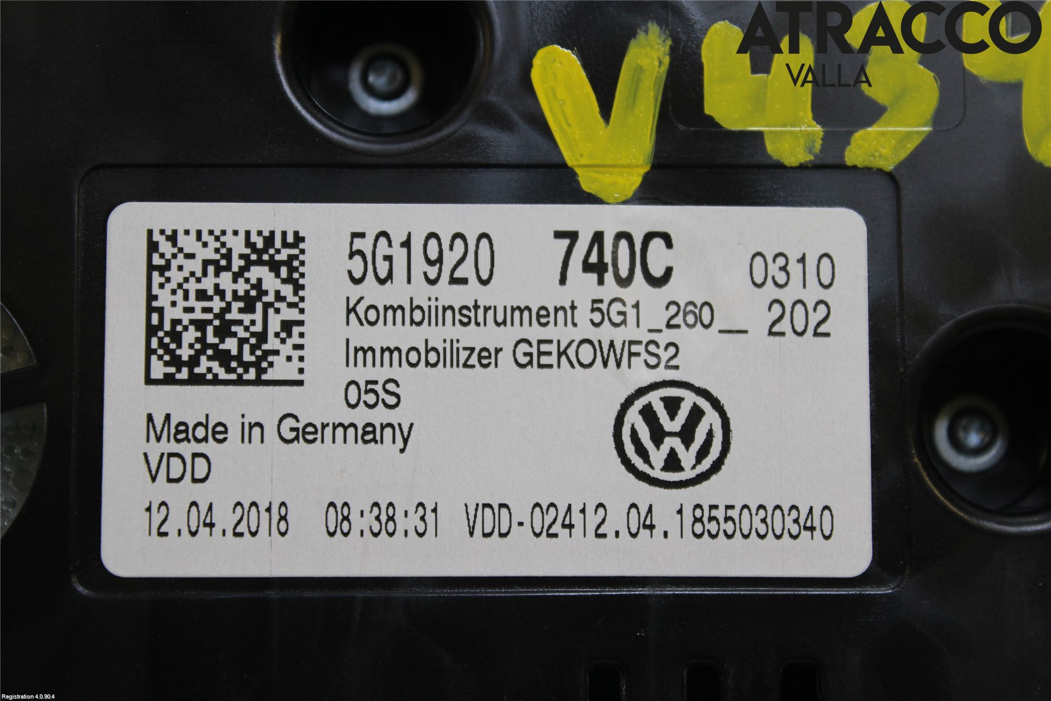 Volkswagen VW GOLF / E-GOLF VII 13-20 Instrument Komb