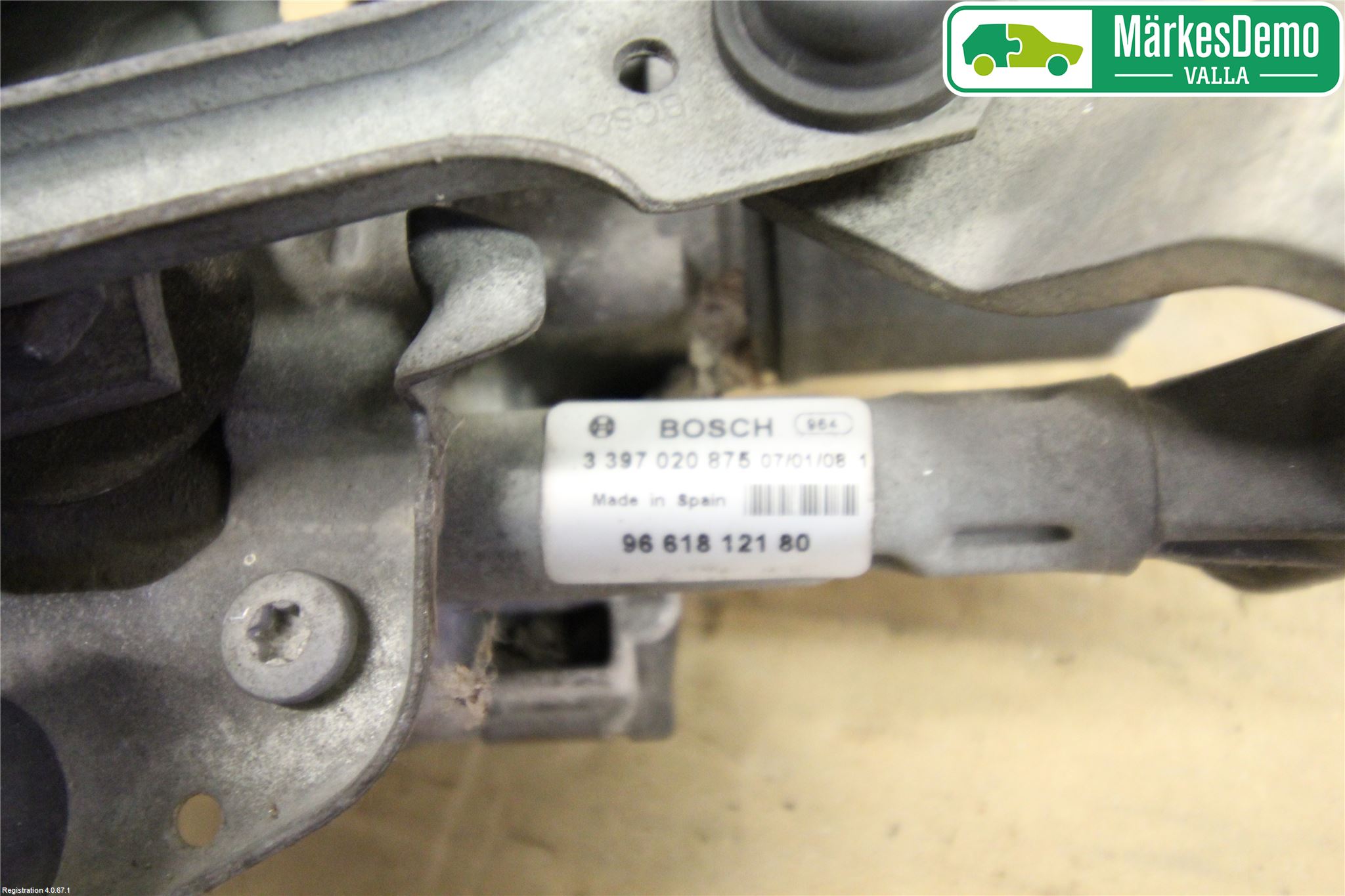 Peugeot 407 Torkarmotor Vindruta