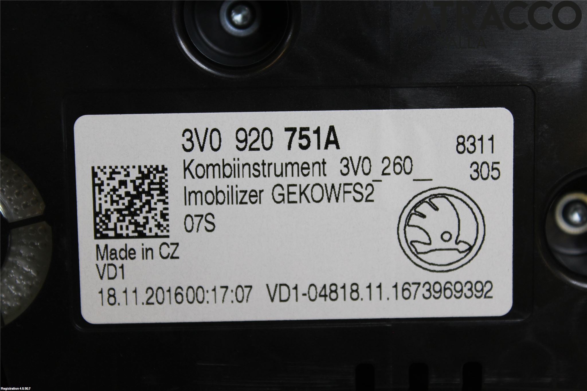 Skoda SUPERB 16-24 Instrument Komb