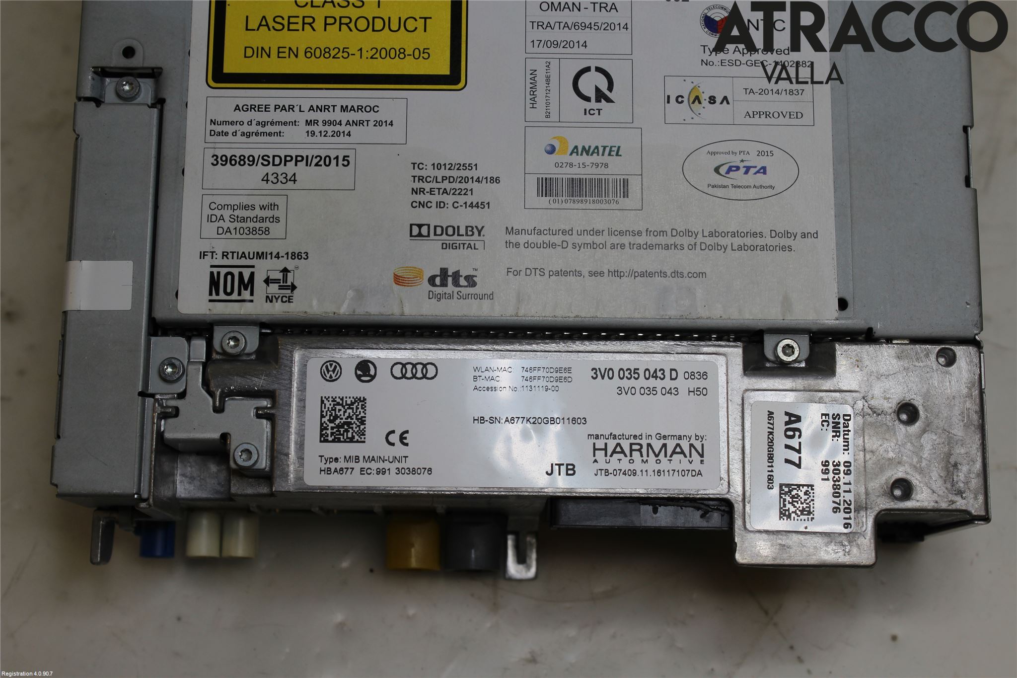 Skoda SUPERB 16-24 Cd Radio - Multimediapanel