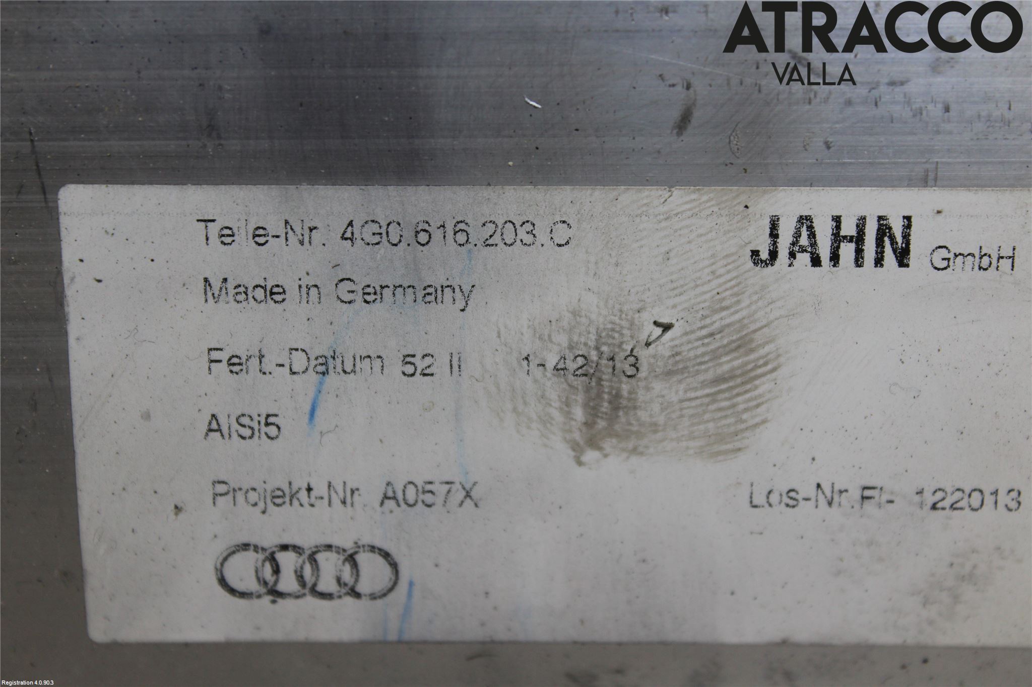 Audi A6 ALLROAD 12-18 Nivå/Luftförändring Trycktank