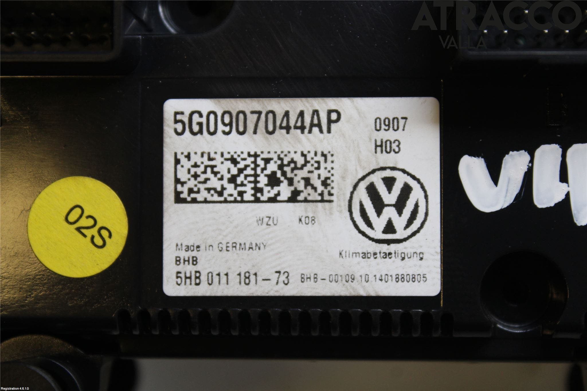 Volkswagen VW GOLF / E-GOLF VII 13-20 Ac Styrenhet Ac Manöveren