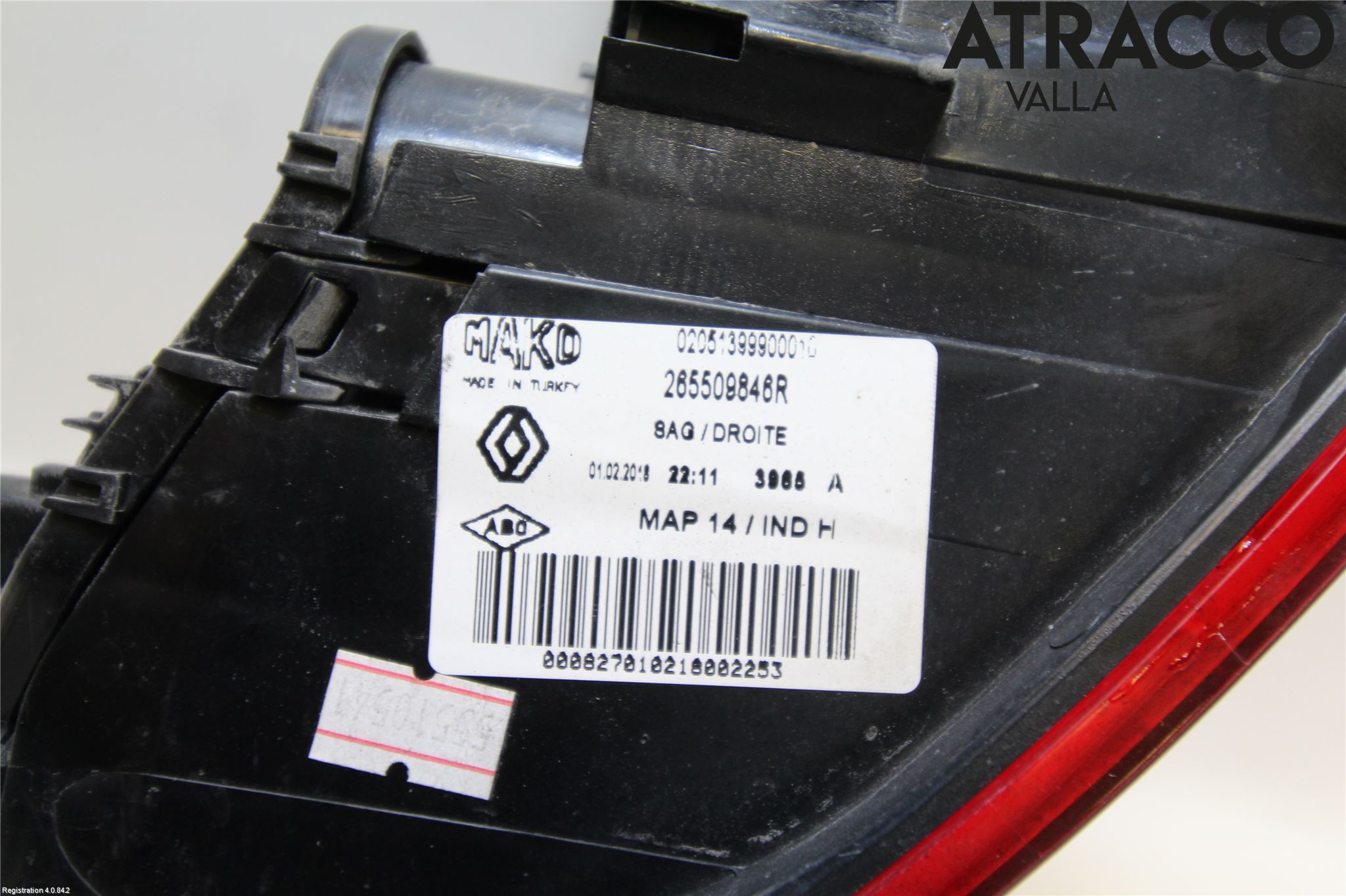 Renault CLIO IV 16-19 Bakljus Höger