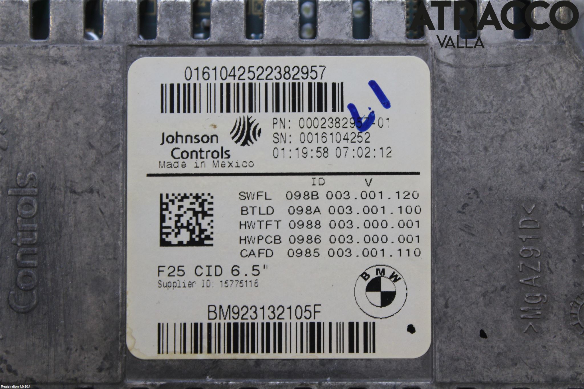 BMW X3 F25 10-17 Multifunktionsdisplay