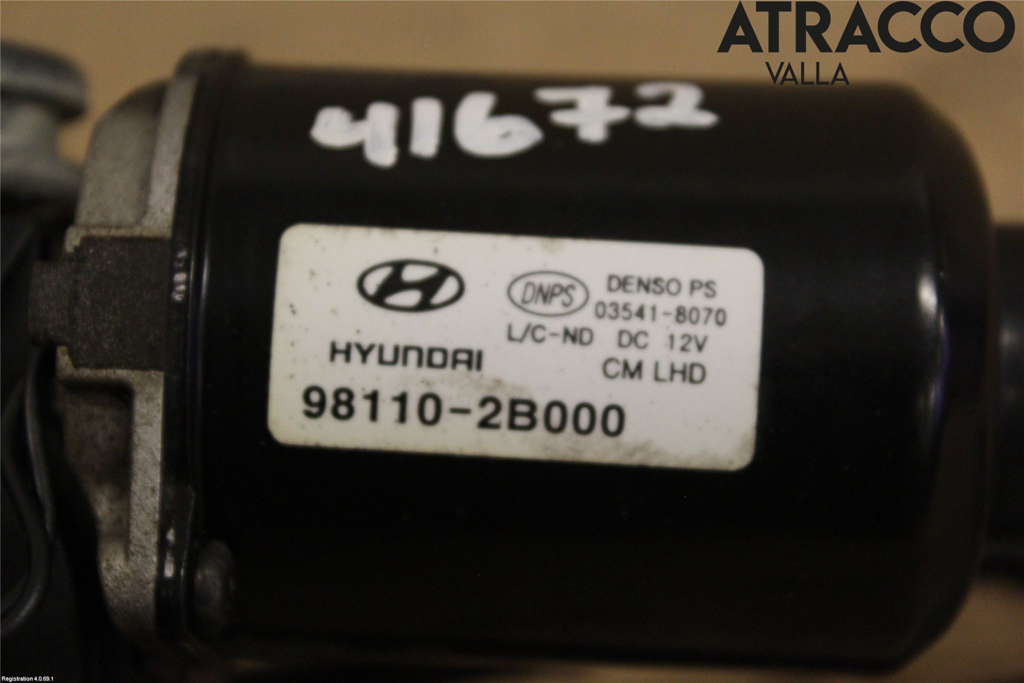 Hyundai SANTA FE  06-12 Torkarmekanism Vindruta