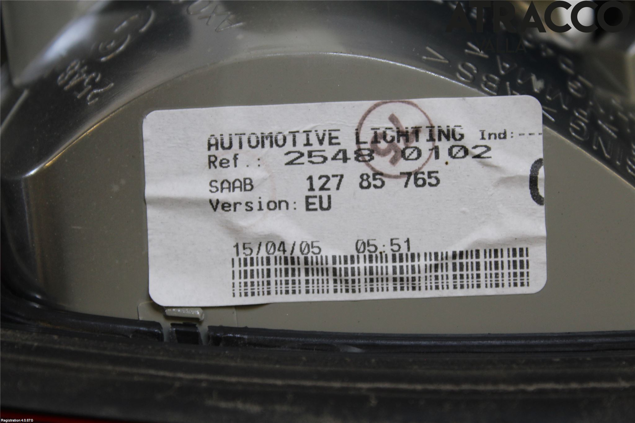 Saab 9-3 VER 2 Bakljus Lucka Vä